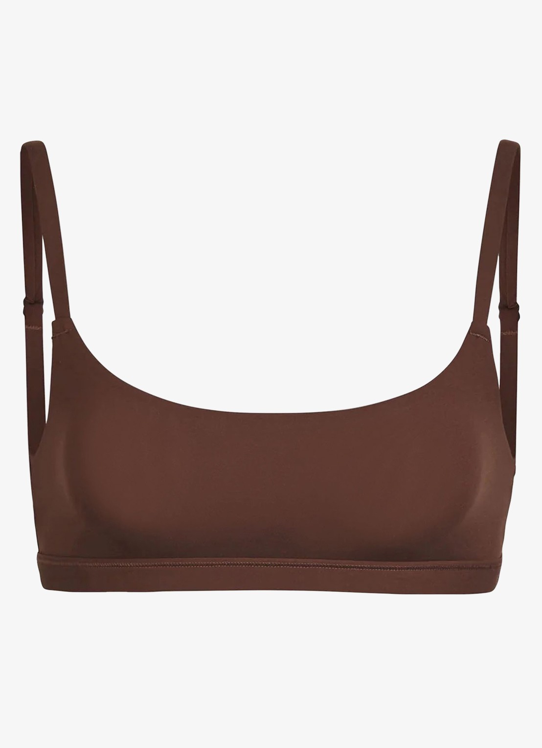 SKIMS Fits Everybody bralette  - voorkant 2 chocoladebruin