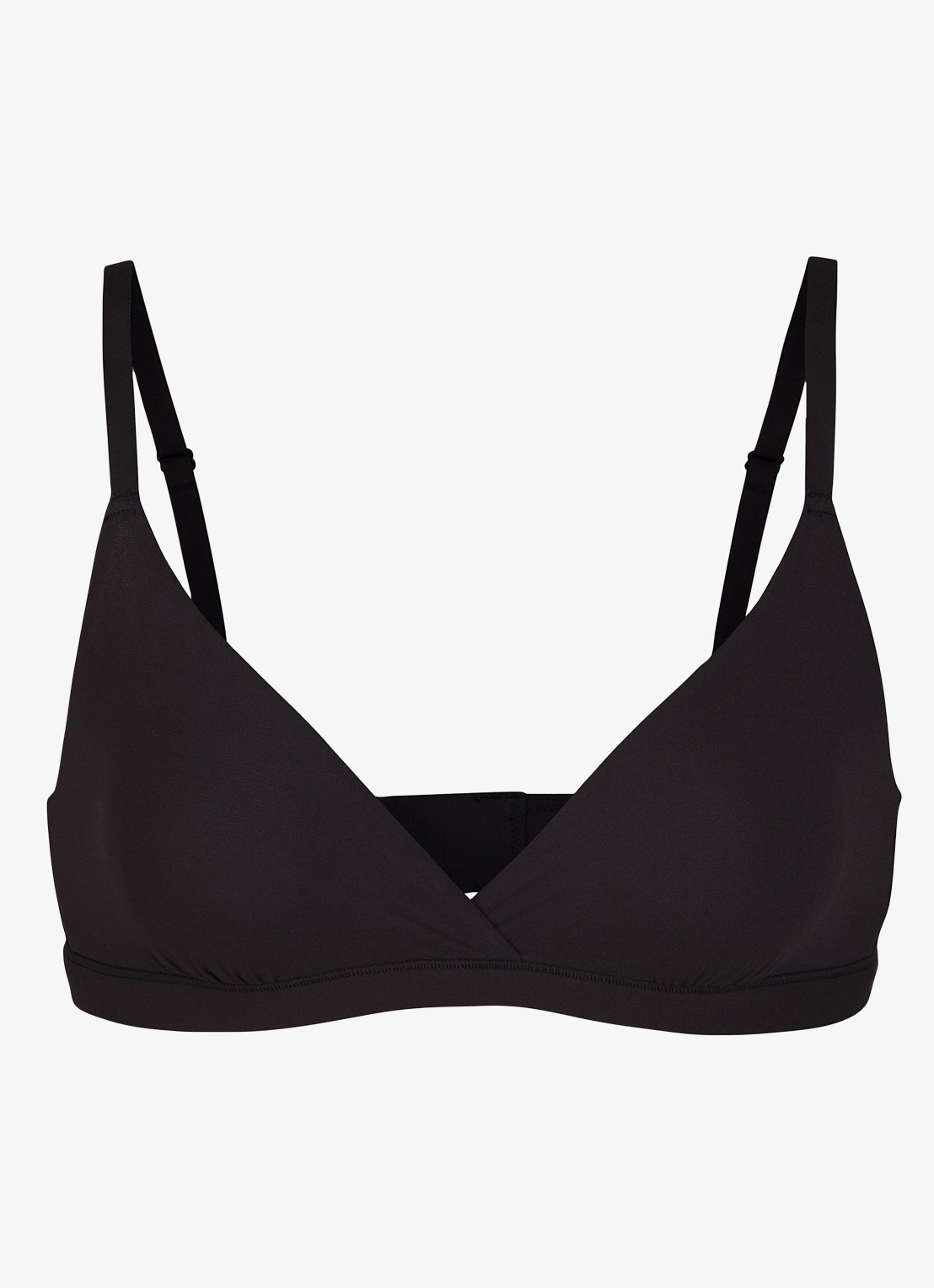 SKIMS Fits Everybody Crossover bralette zonder vulling - voorkant 2 zwart