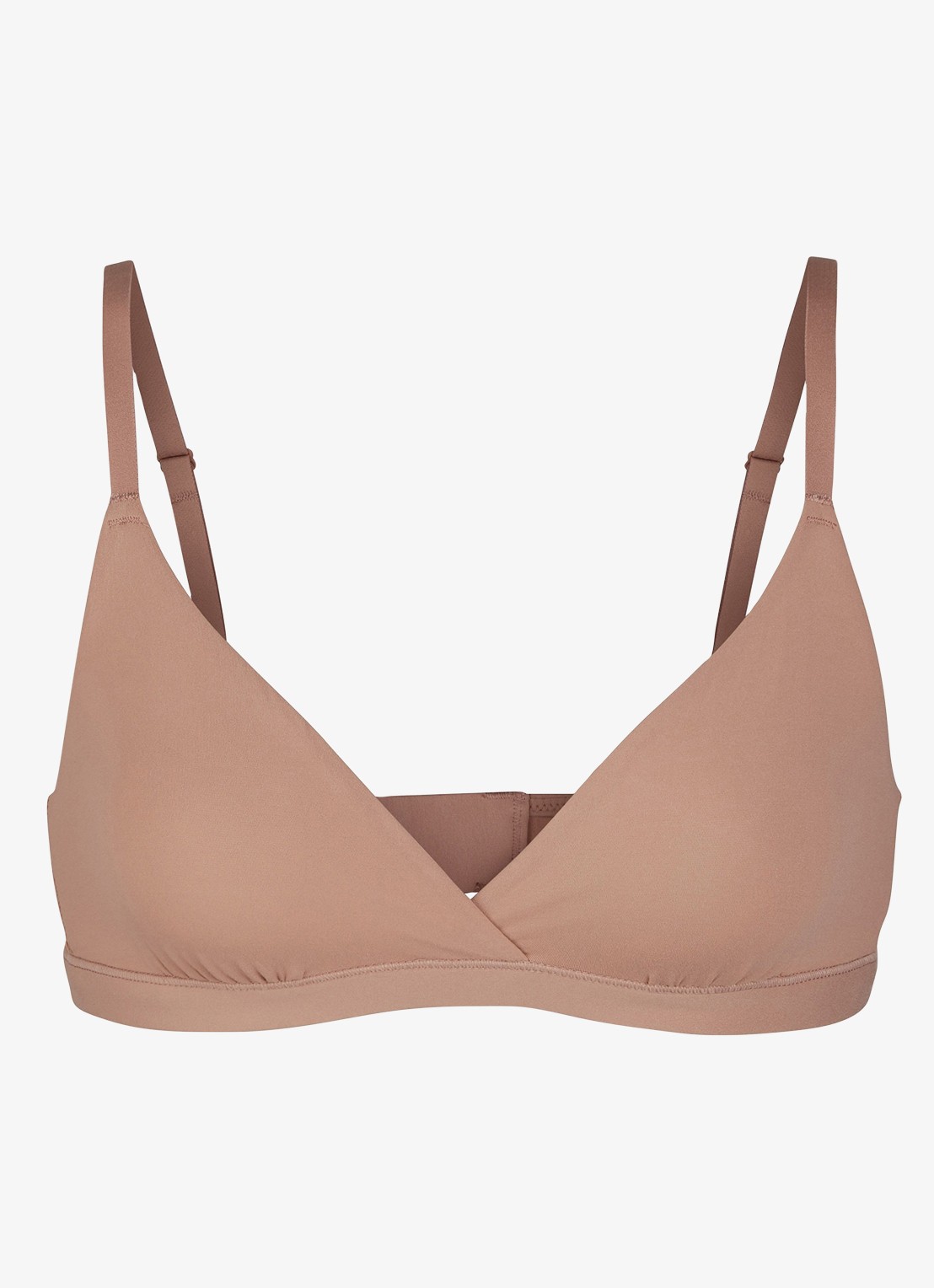 SKIMS Fits Everybody Crossover bralette zonder vulling - voorkant beige