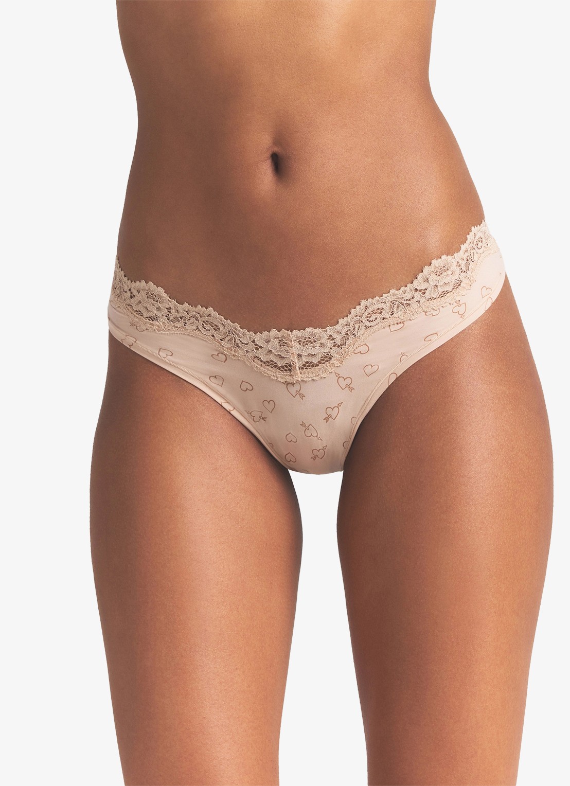 SKIMS Fits Everybody Lace Dipped string in 5-pack - detail 4 sketched hearts