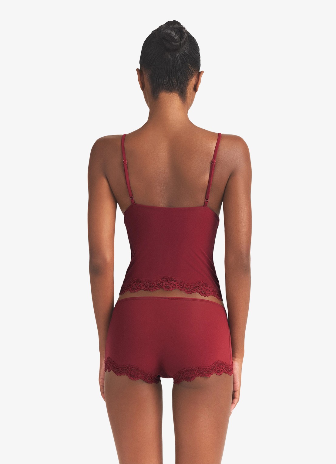 SKIMS Fits Everybody Lace set met kant - achterkant 7 bordeauxrood