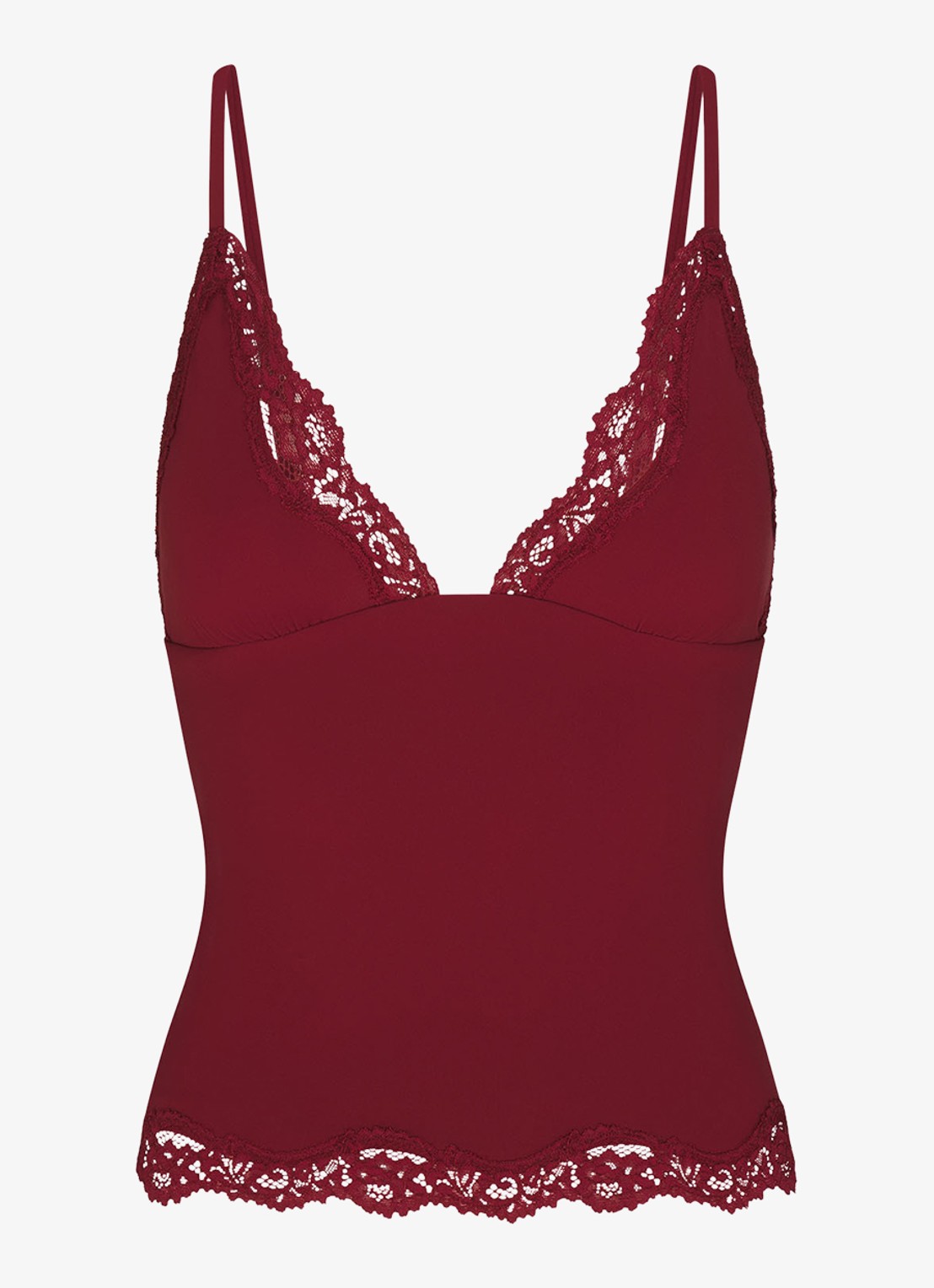SKIMS Fits Everybody Lace set met kant - detail 3 bordeauxrood