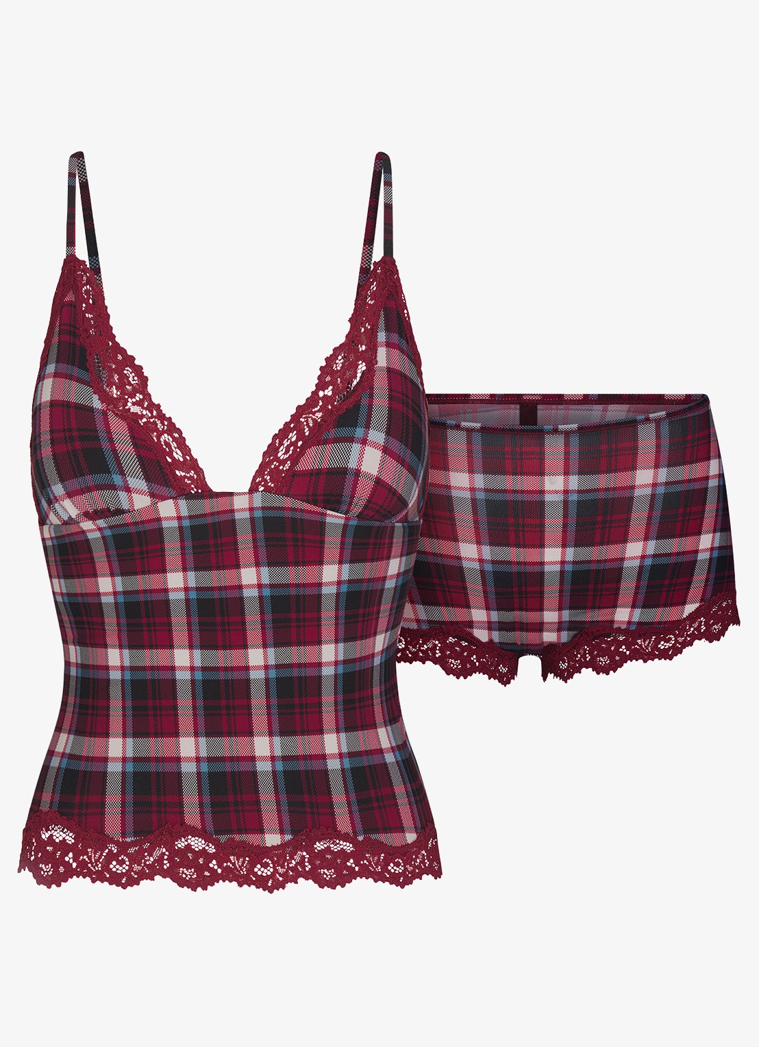 SKIMS Fits Everybody Lace set met kant - voorkant 6 blauw