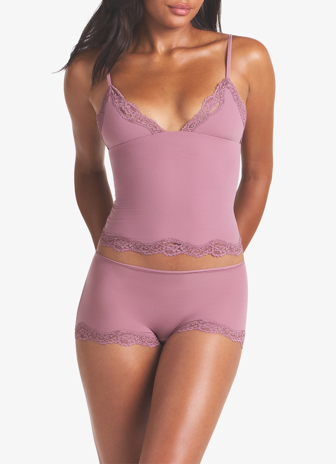 SKIMS Fits Everybody Lace set met kant - detail 3 roze