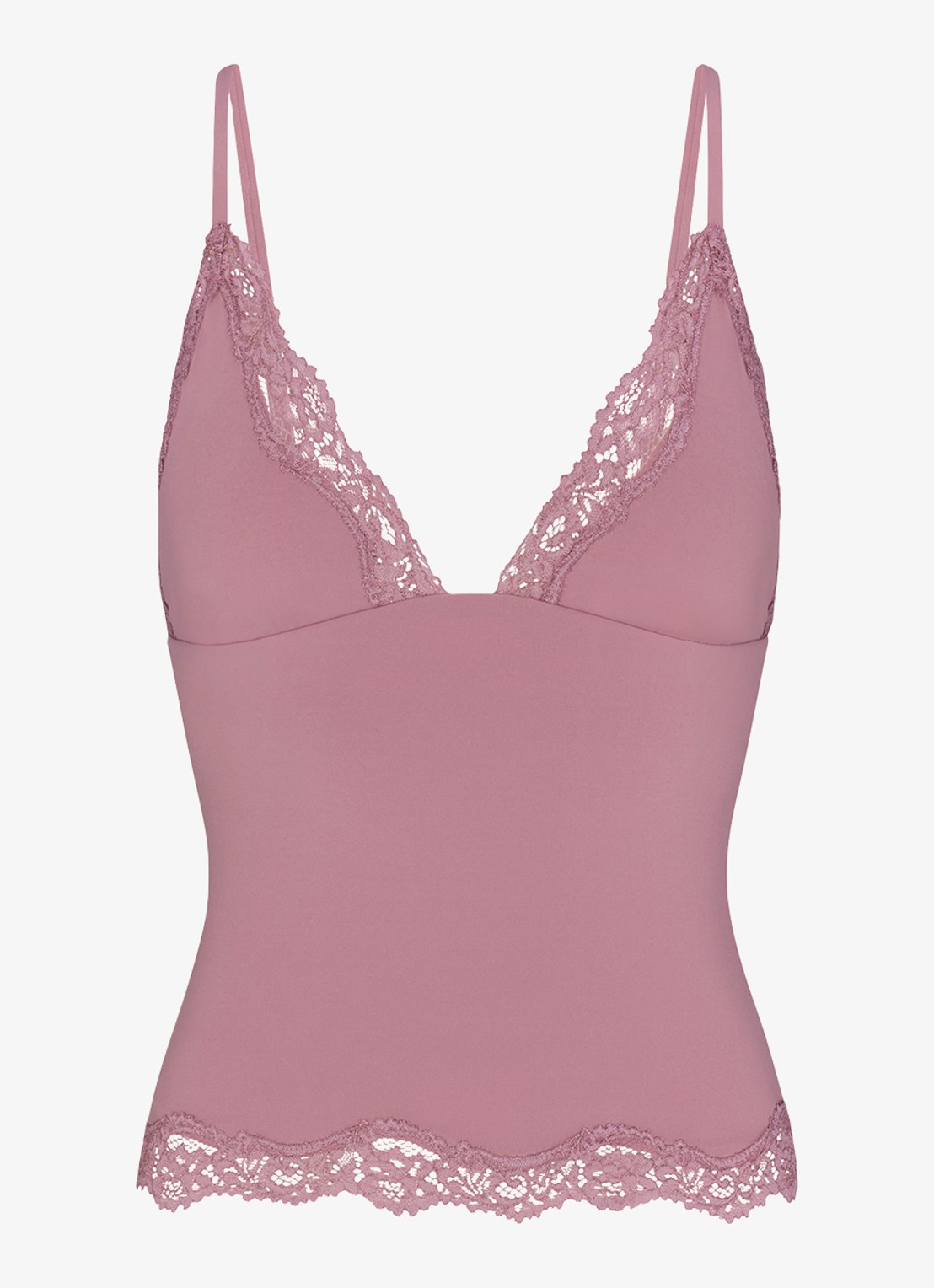 SKIMS Fits Everybody Lace set met kant - voorkant roze