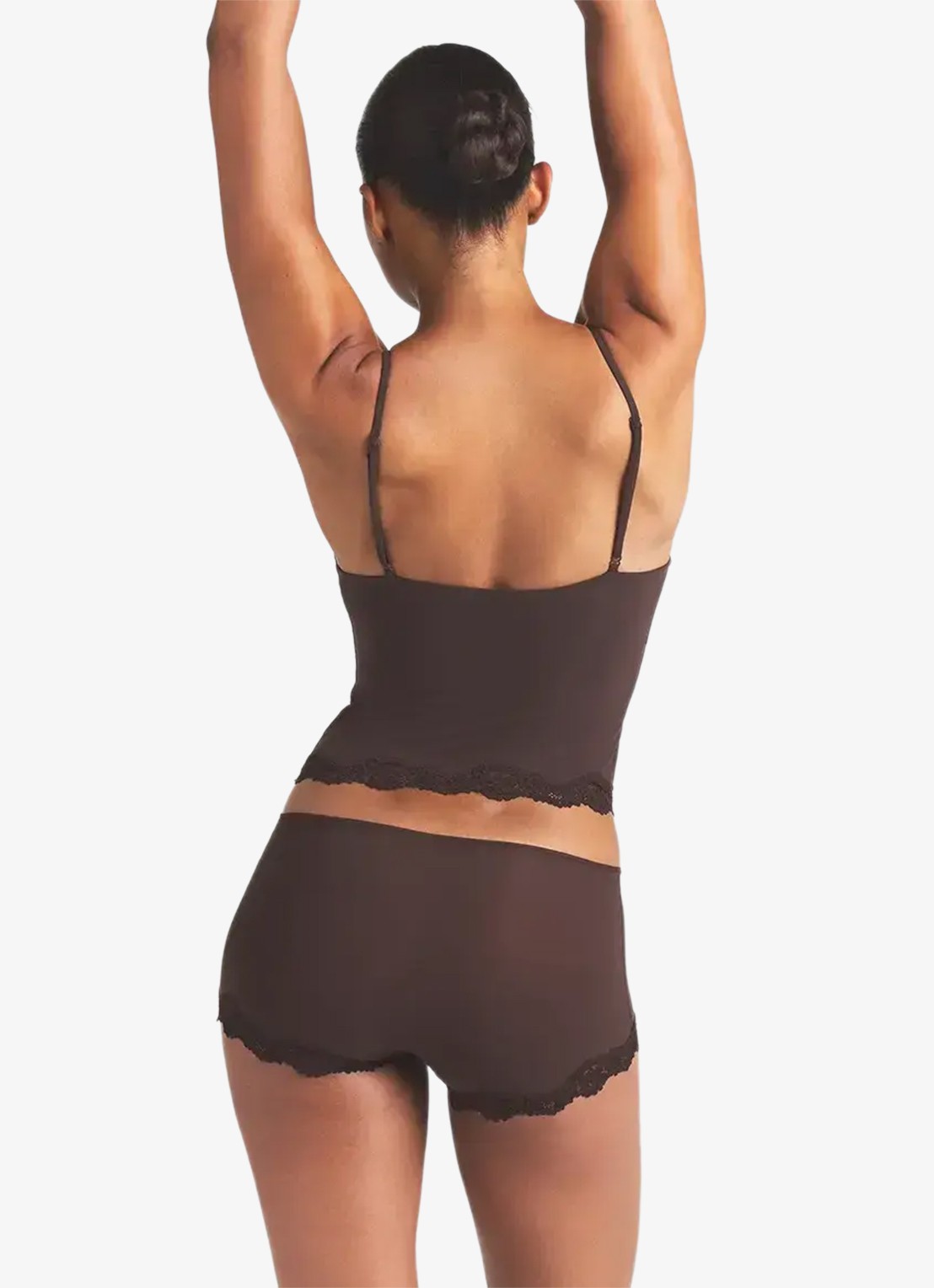 SKIMS Fits Everybody Lace set met kant - achterkant 3 bruin