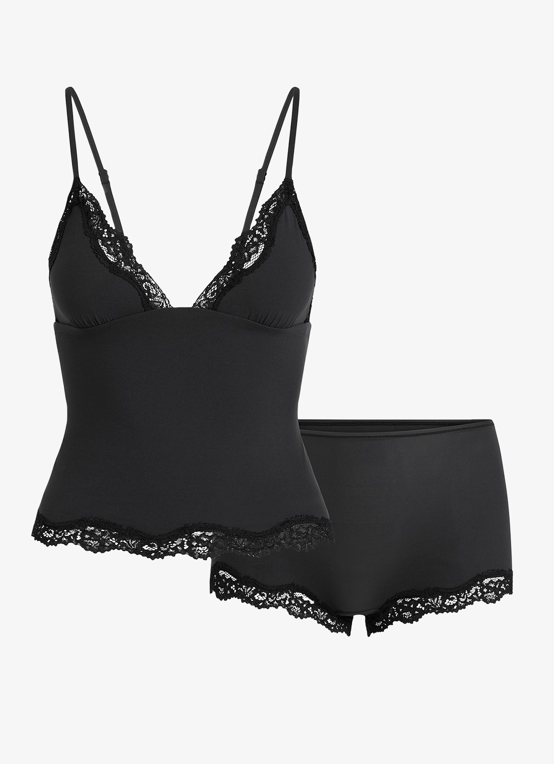 SKIMS Fits everybody Lace set met kant - voorkant zwart