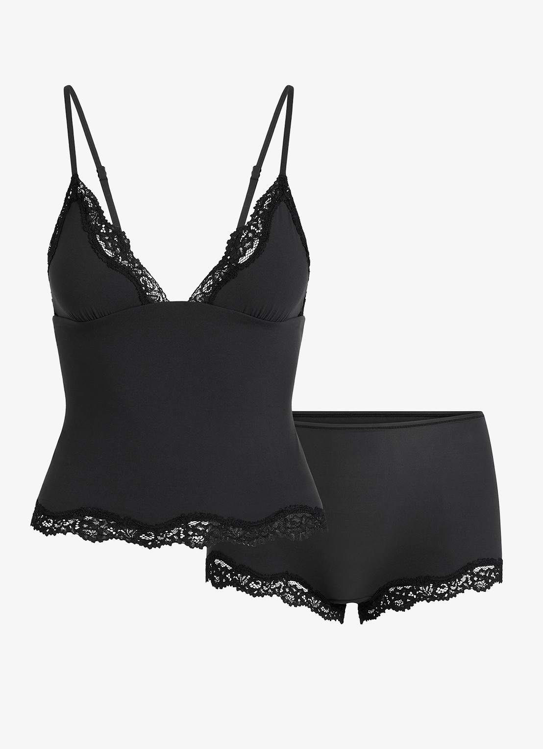 SKIMS Fits everybody Lace set met kant - voorkant 3 zwart