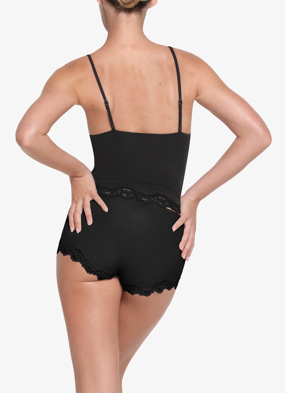 SKIMS Fits Everybody Lace top met kant - achterkant zwart