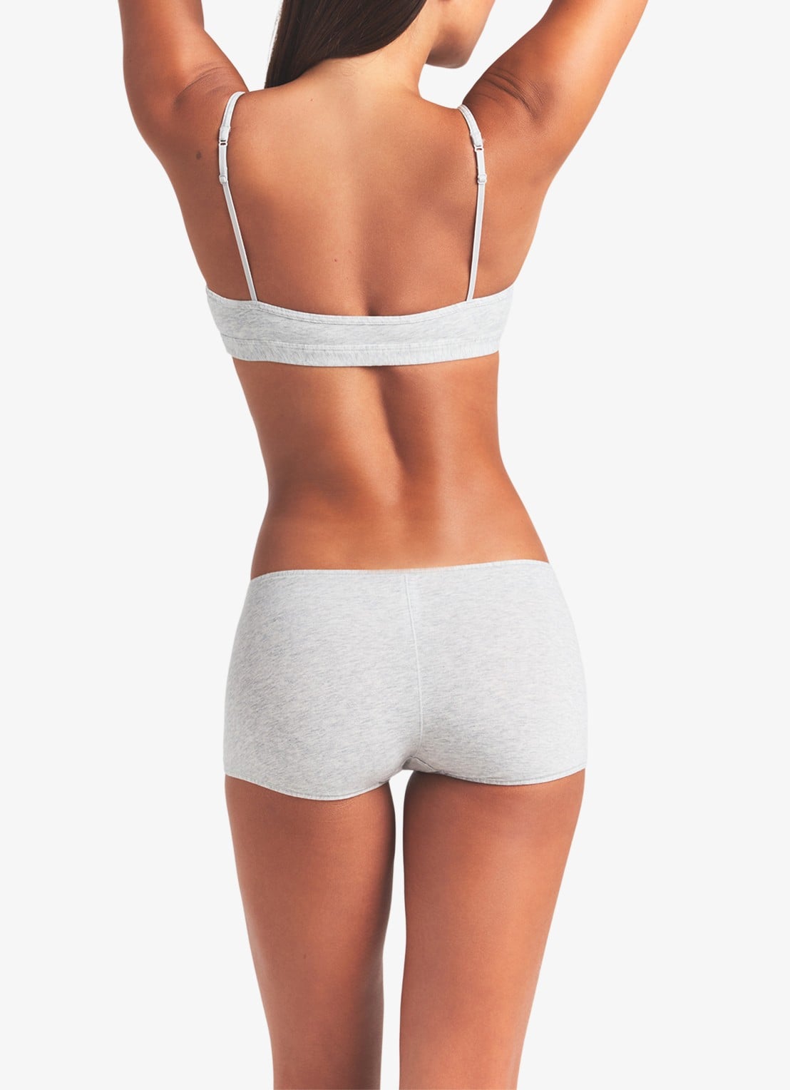 SKIMS Fits Everybody mid waisted shorty - achterkant lichtgrijs