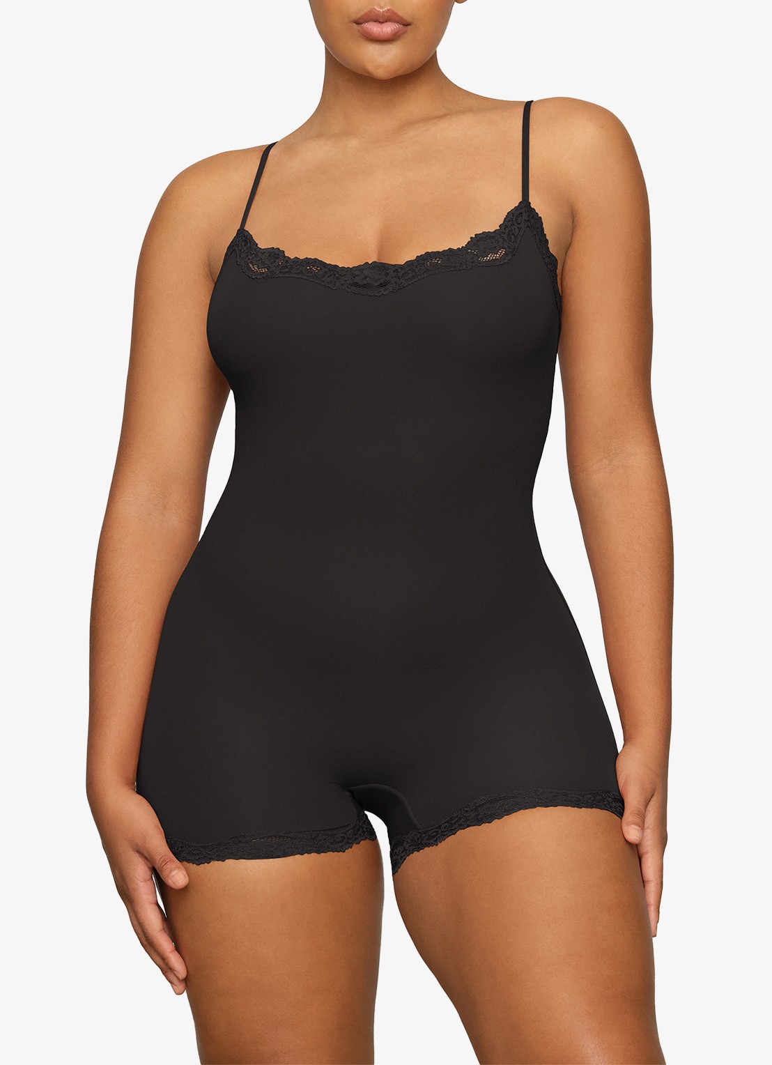 SKIMS Fits Everybody playsuit met details van kant - detail 2 zwart