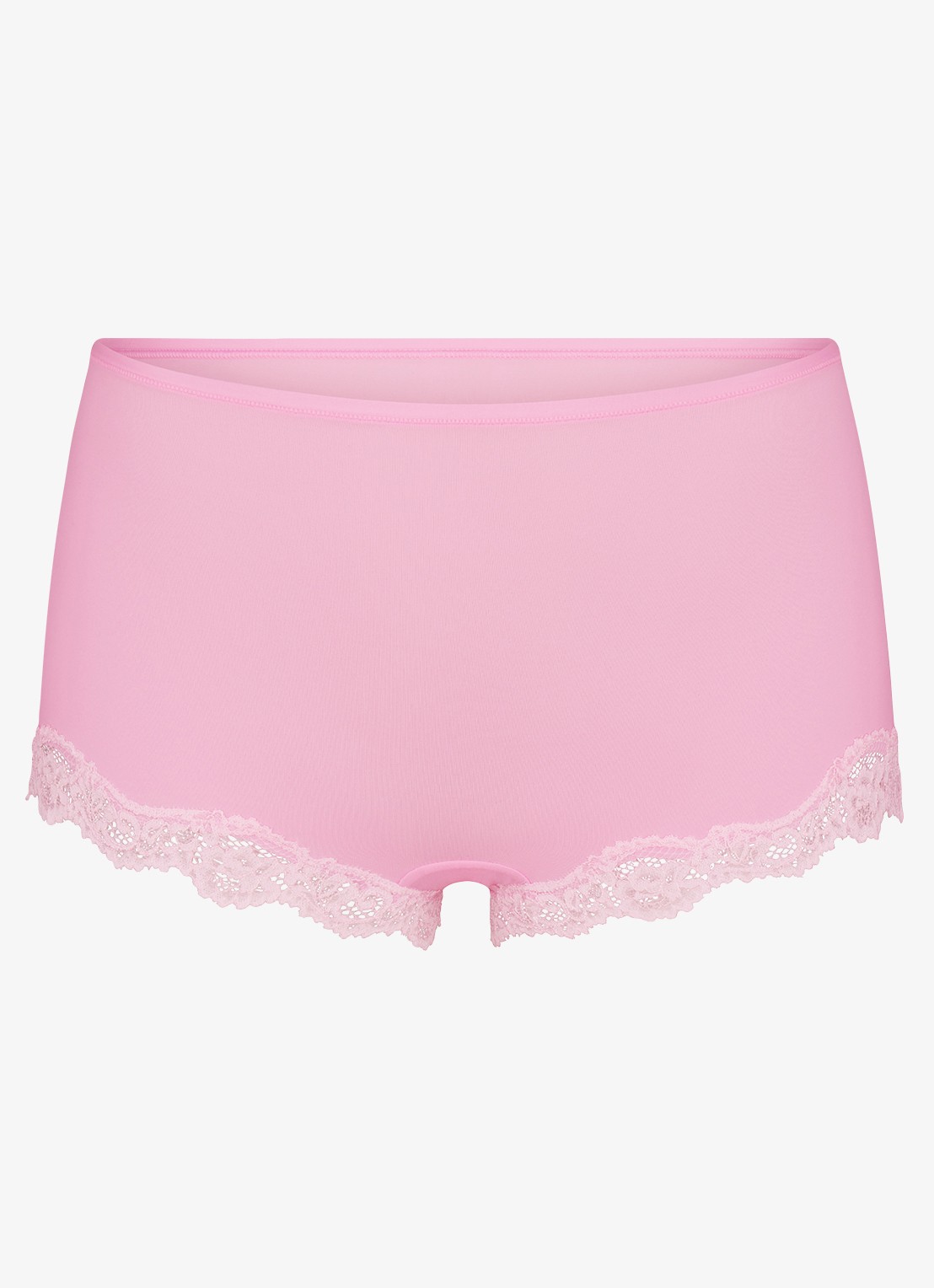 SKIMS Fits Everybody shorty met details van kant - voorkant 3 roze