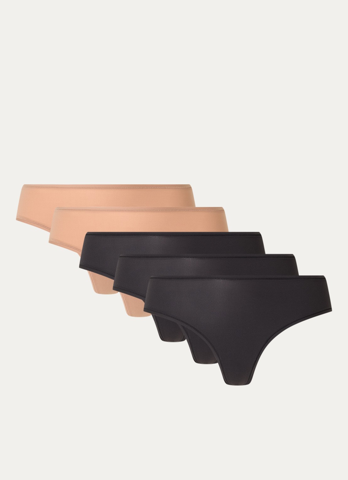 SKIMS Fits Everybody string in 5-pack - voorkant diepzwart