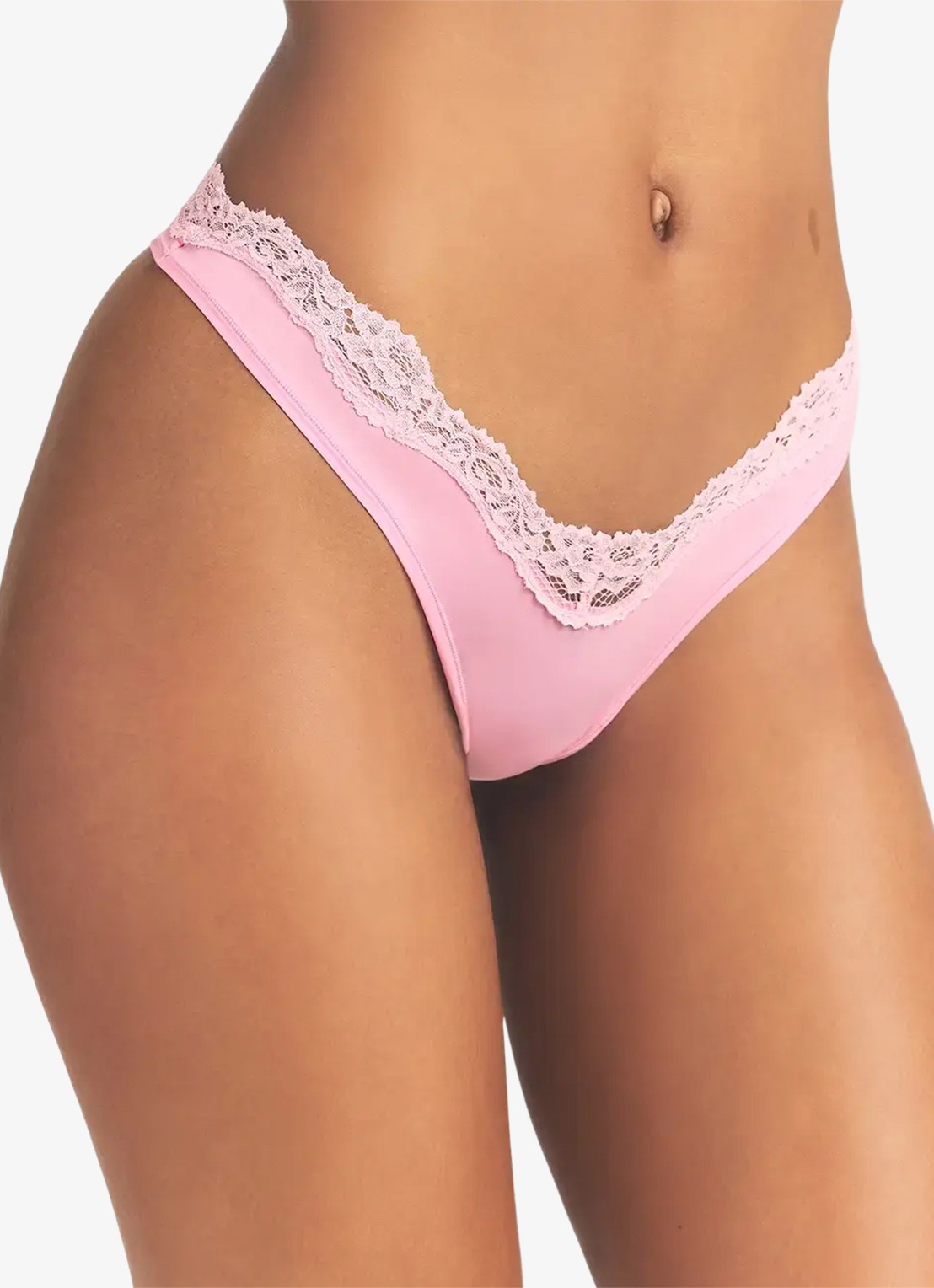 SKIMS Fits Everybody string met details van kant  - detail 7 roze