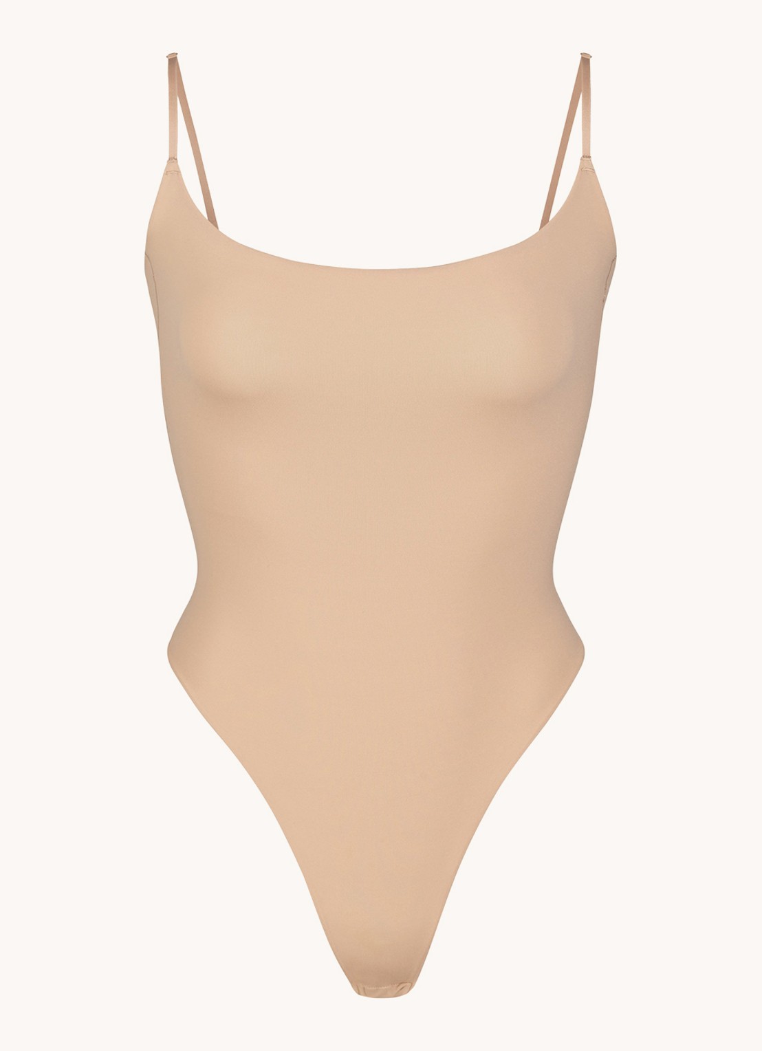 SKIMS Fits Everybody stringbody met stretch - voorkant beige