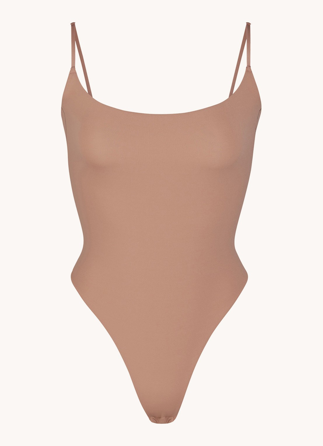SKIMS Fits Everybody stringbody met stretch - voorkant 4 lichtbruin
