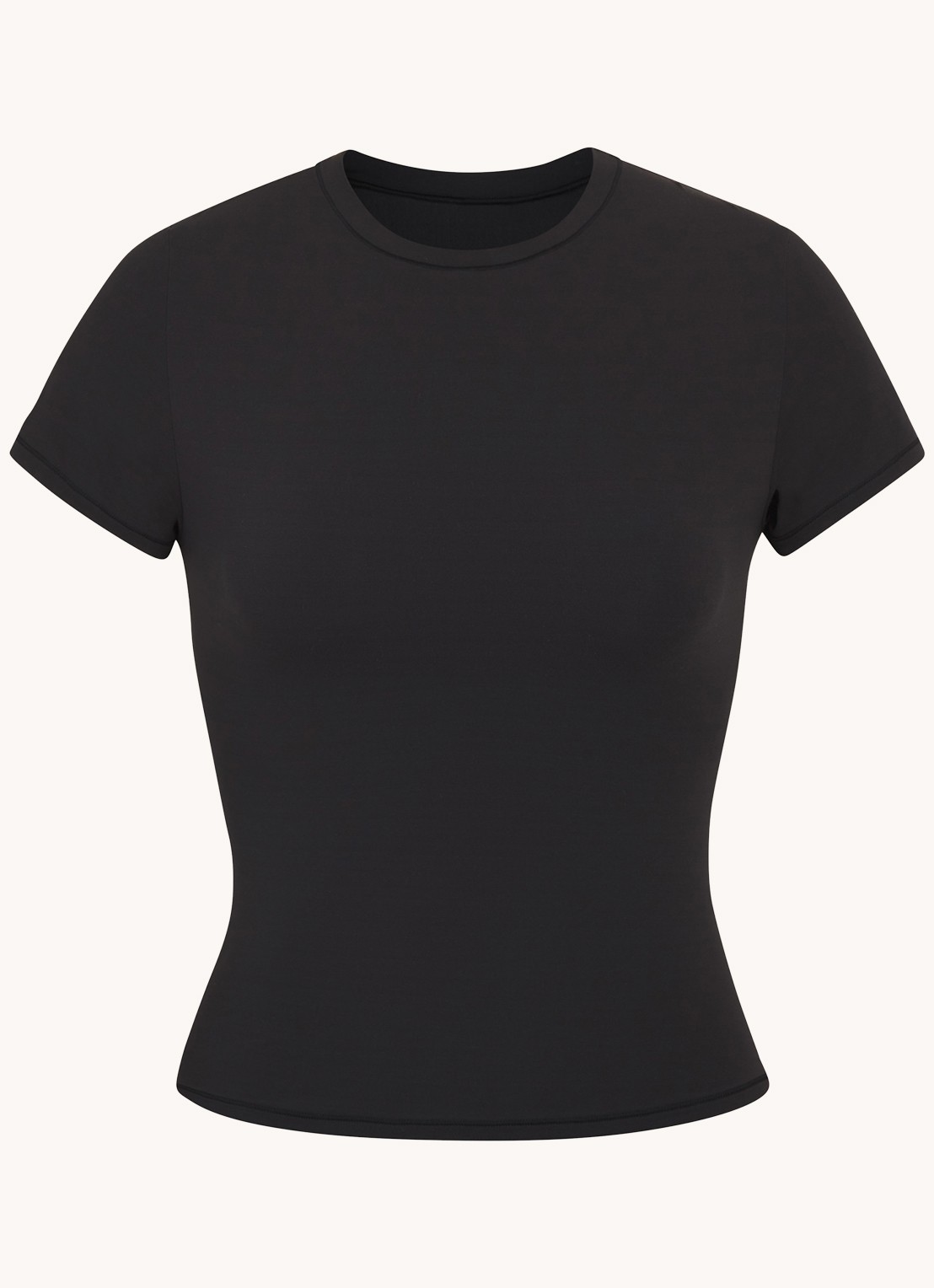 SKIMS Fits Everybody T-shirt met ronde hals - voorkant zwart