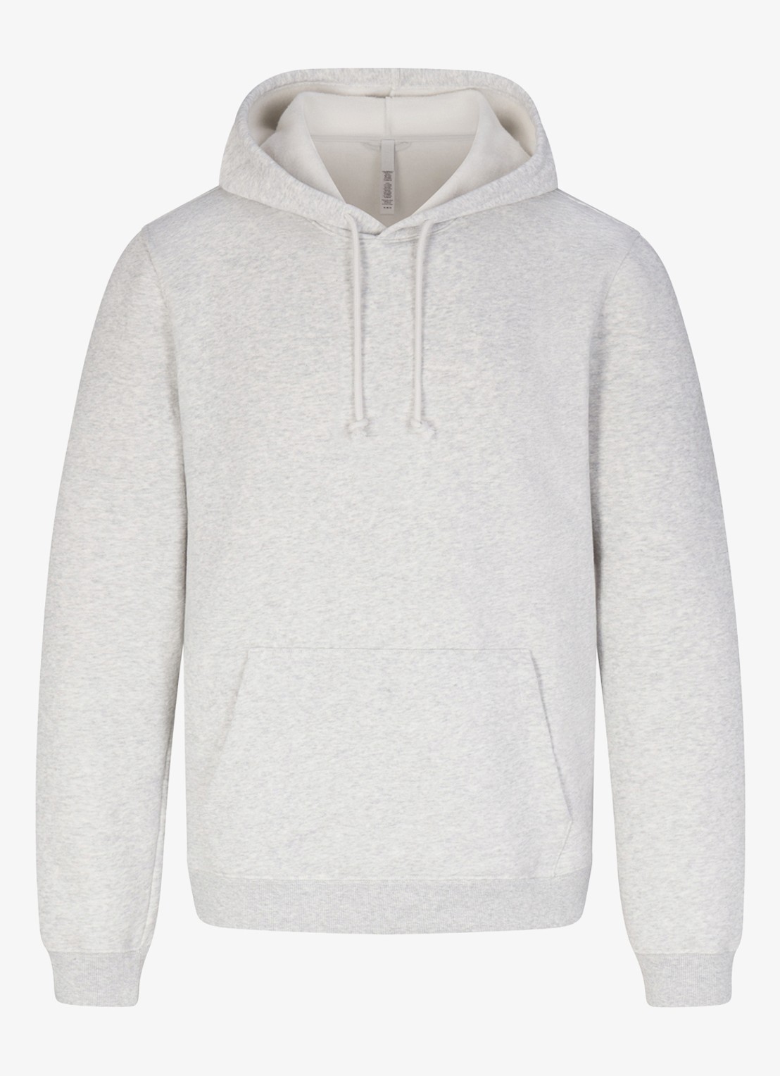 SKIMS Fleece Lounge hoodie met kangoeroezak  - voorkant 4 lichtgrijs