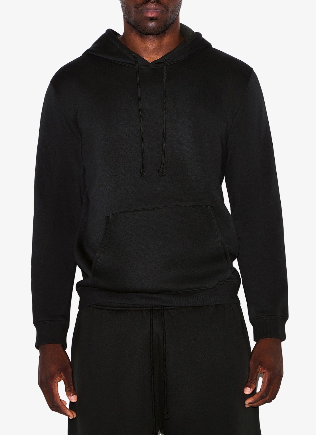SKIMS Fleece Lounge hoodie met kangoeroezak  - detail 2 zwart