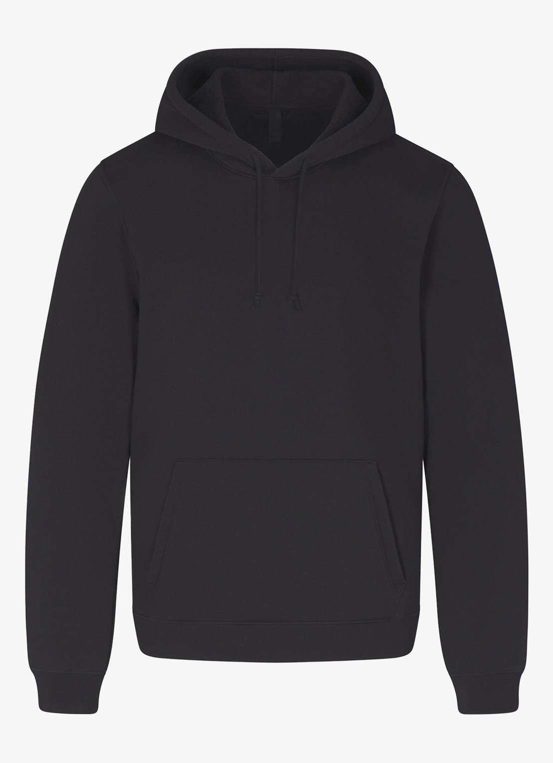 SKIMS Fleece Lounge hoodie met kangoeroezak  - voorkant 4 zwart