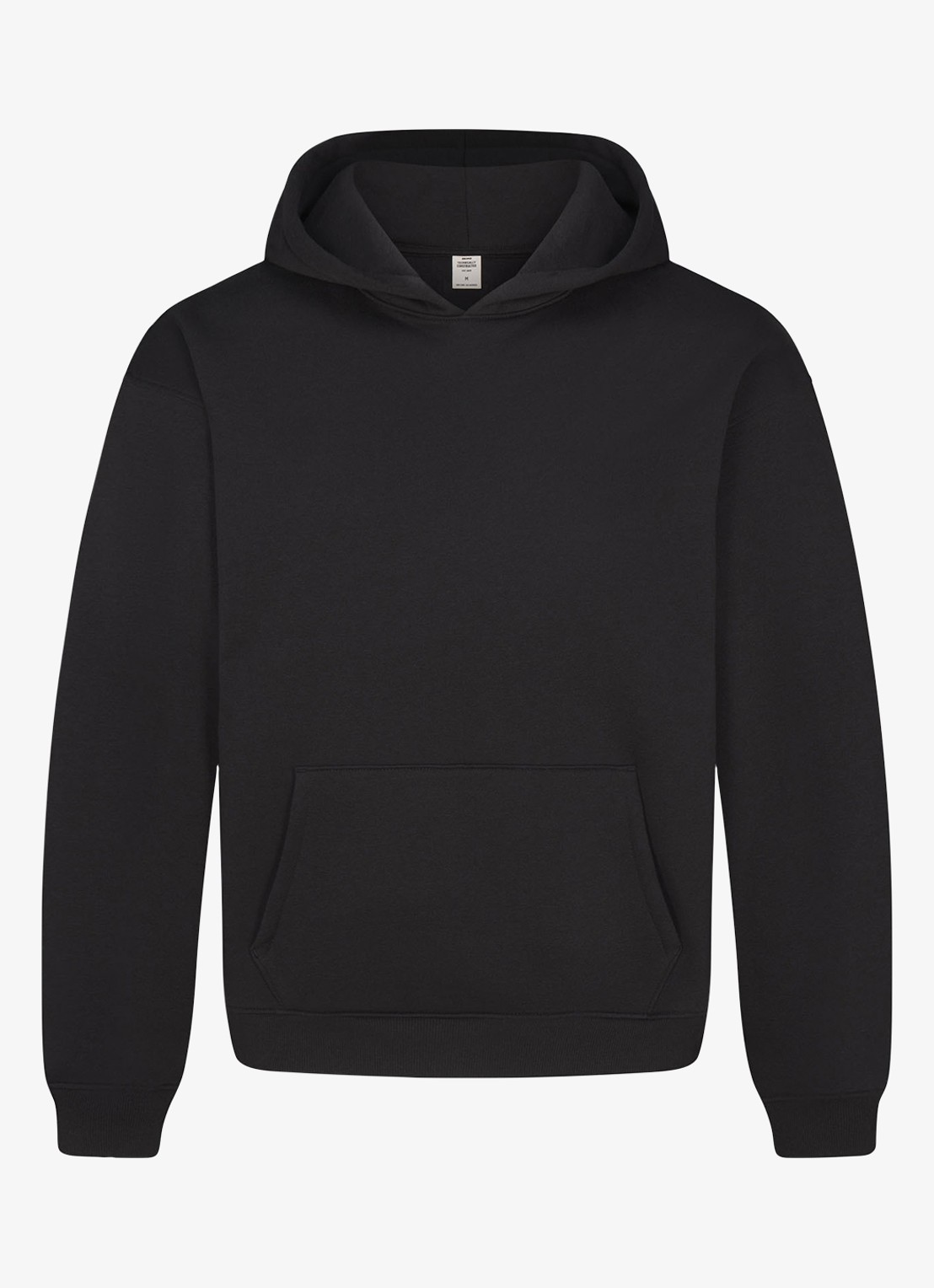 SKIMS Fleece Lounge hoodie met kangoeroezak - voorkant 4 washed onyx