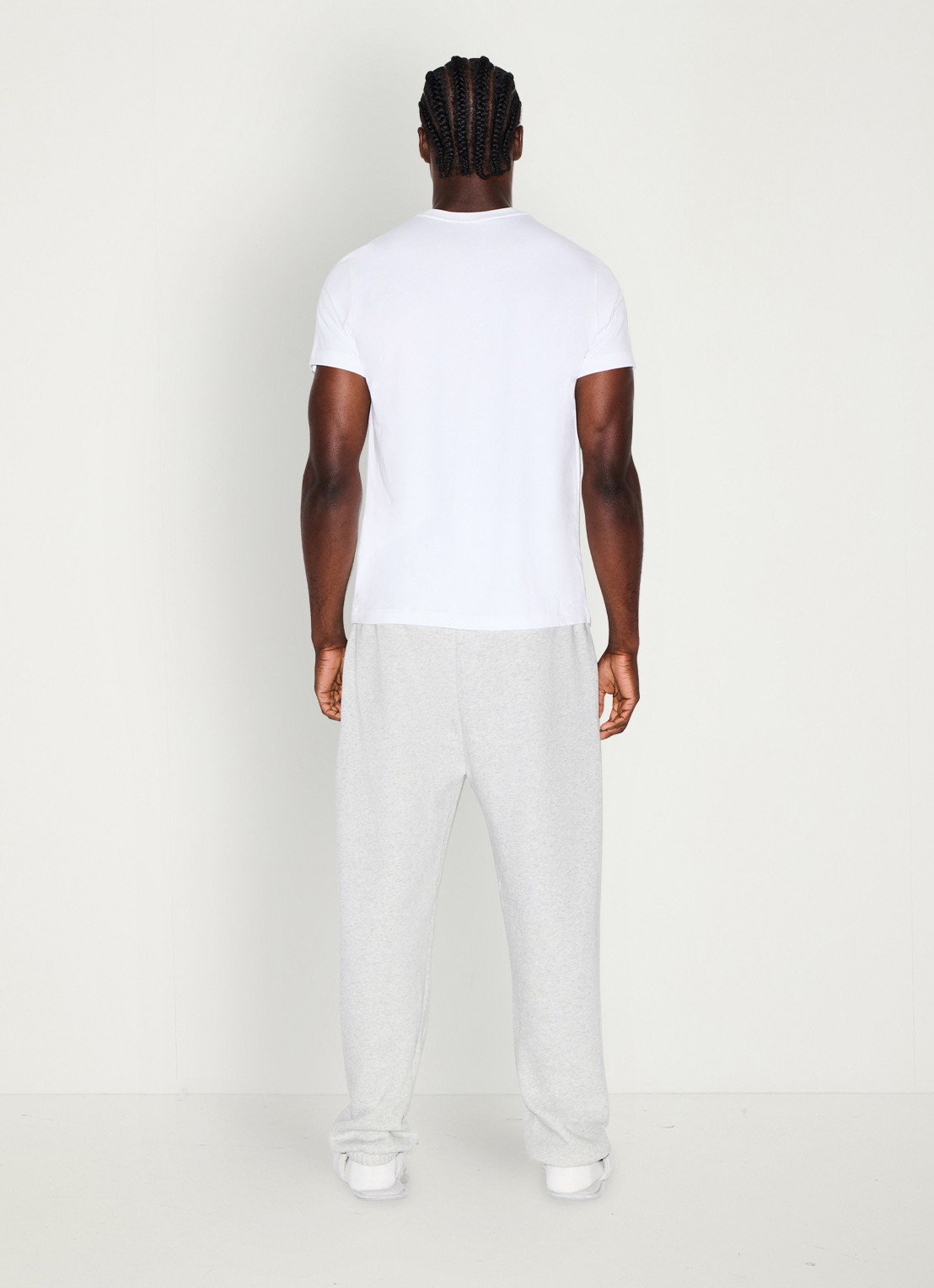 SKIMS Fleece Lounge joggingsbroek met steekzakken - achterkant 5 light heather grey