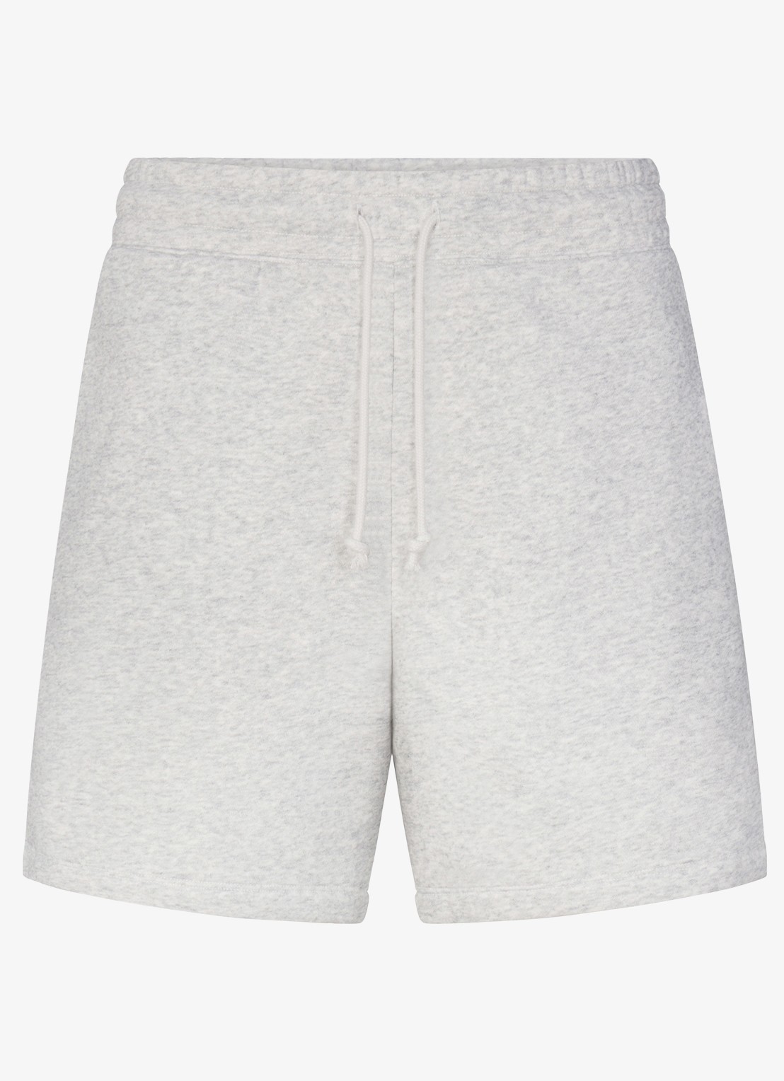 SKIMS Fleece Lounge straight fit korte loungebroek  - voorkant 4 lichtgrijs