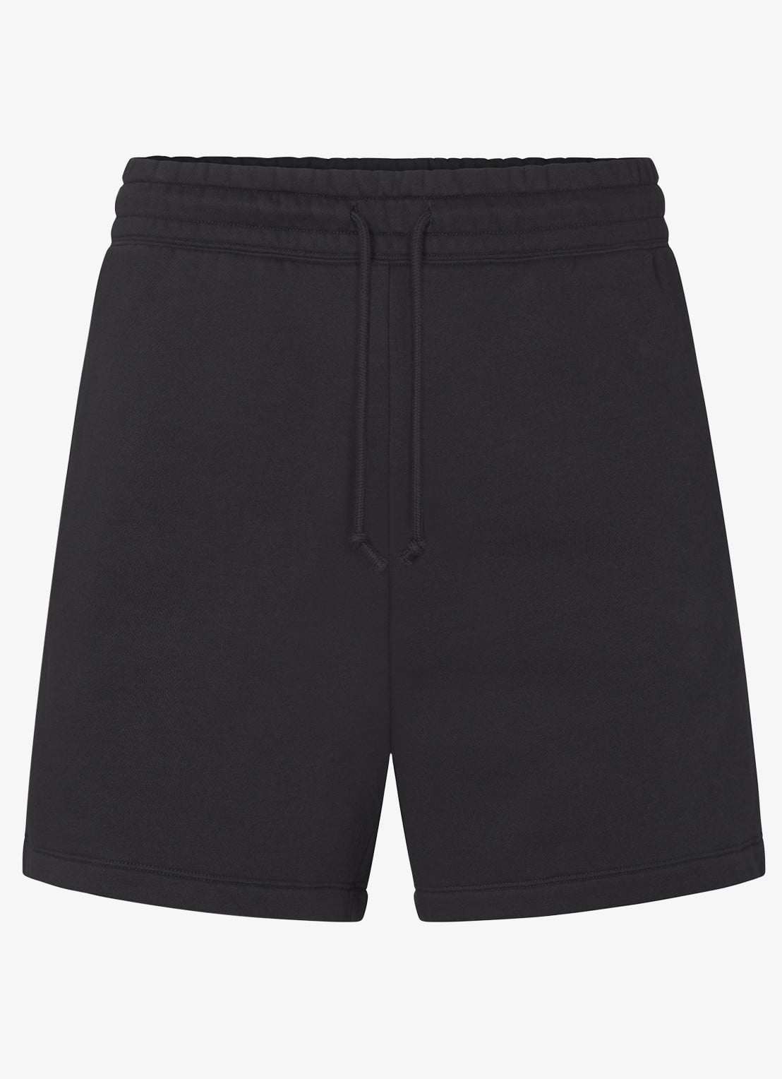 SKIMS Fleece Lounge straight fit korte loungebroek  - voorkant 3 zwart