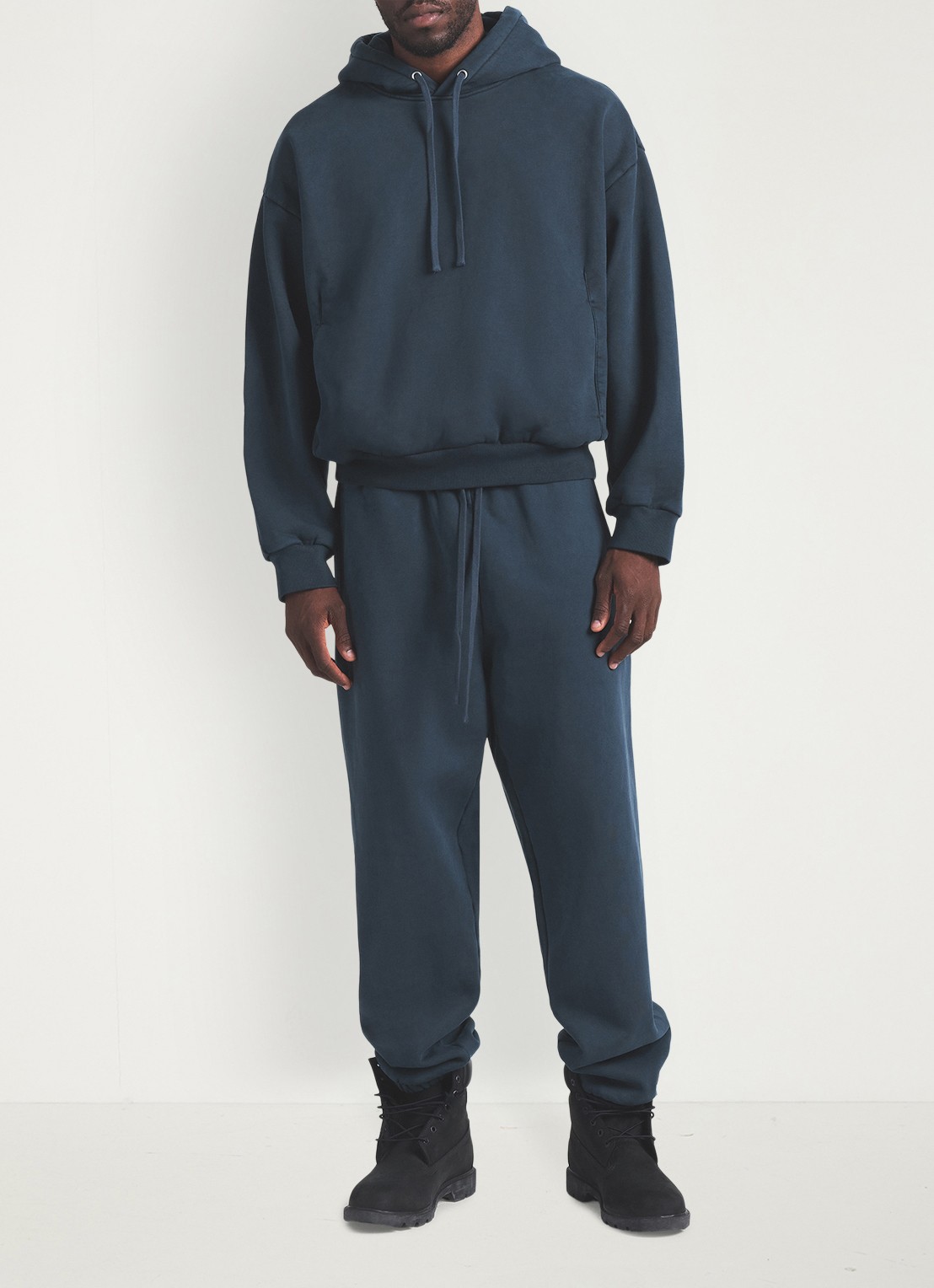 SKIMS Heavy Fleece hoodie met steekzakken - voorkant 6 navy