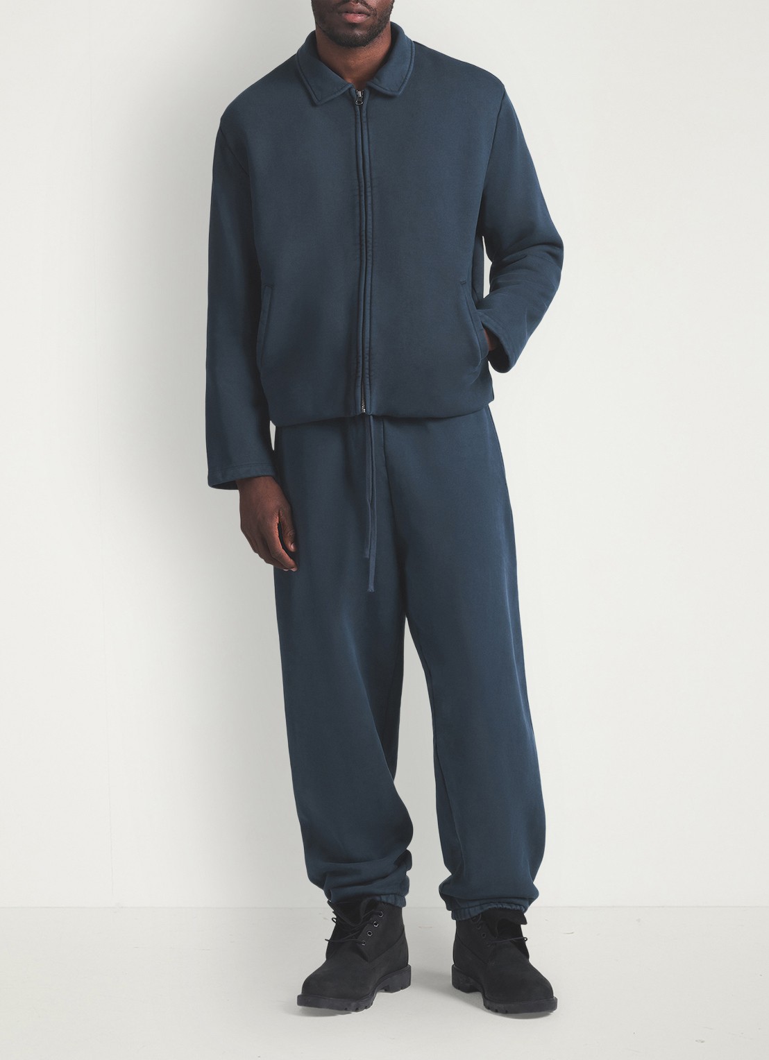 SKIMS Heavy Fleece tapered fit joggingbroek - detail 2 navy