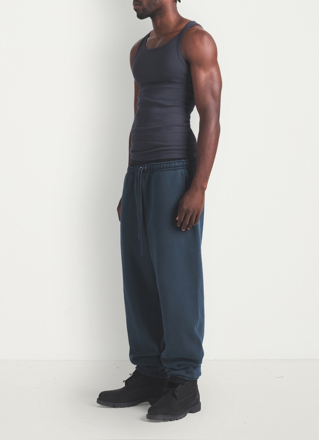 SKIMS Heavy Fleece tapered fit joggingbroek - detail 4 navy