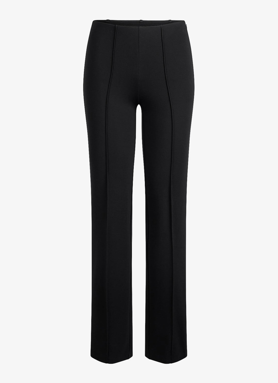 SKIMS High waist slim fit pantalon met stretch - voorkant 2 zwart