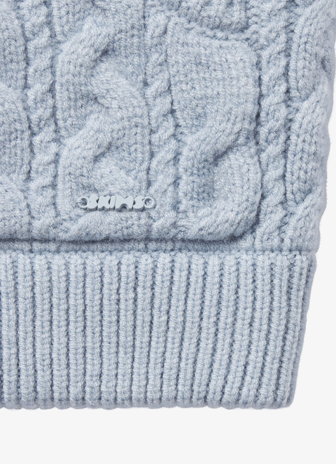 SKIMS High waist wide fit loungebroek met logo - detail 2 beige