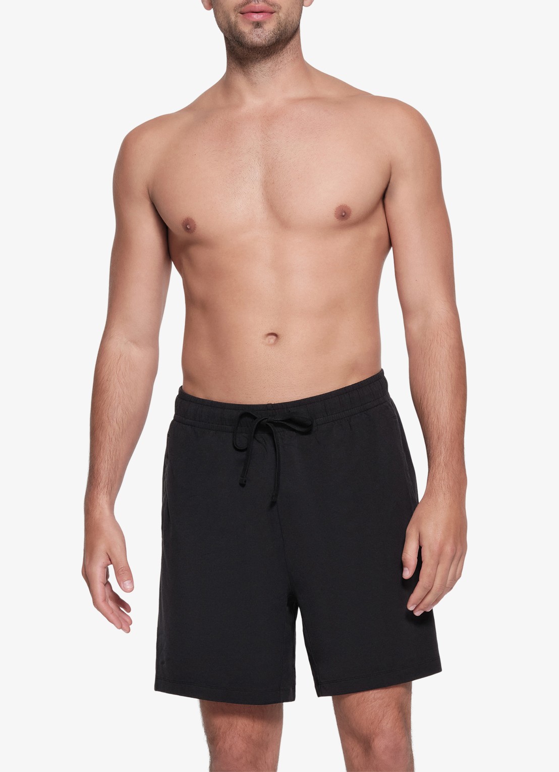 SKIMS Jersey Lounge regular fit korte joggingbroek - detail 4 obsidian