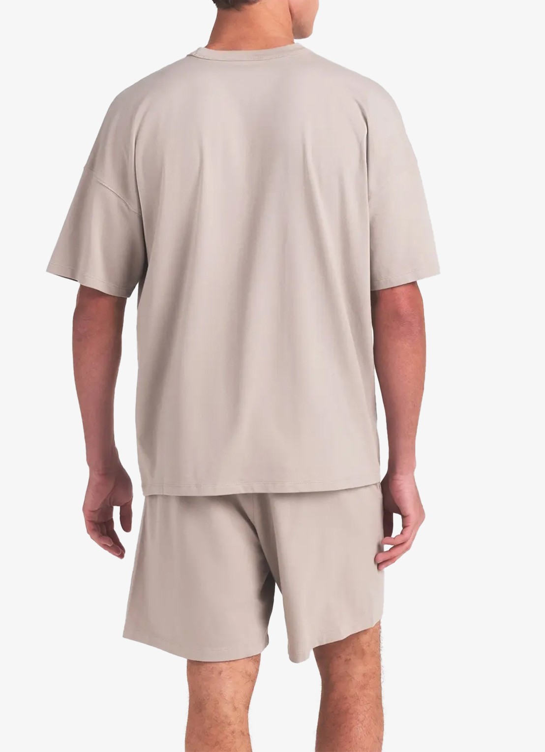 SKIMS Jersey Lounge straight fit korte jogginsbroek  - achterkant 4 beige