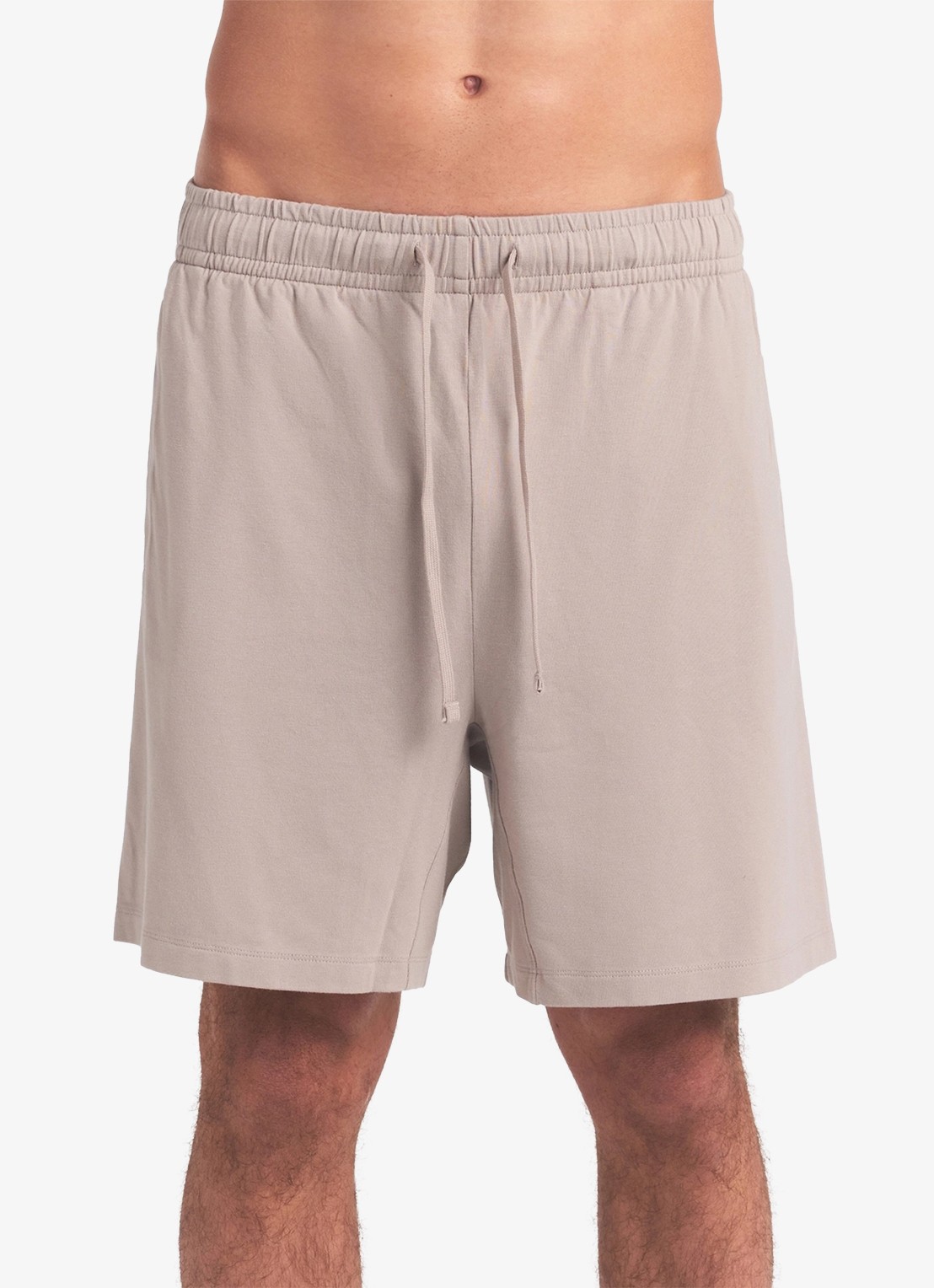 SKIMS Jersey Lounge straight fit korte jogginsbroek  - detail 2 beige