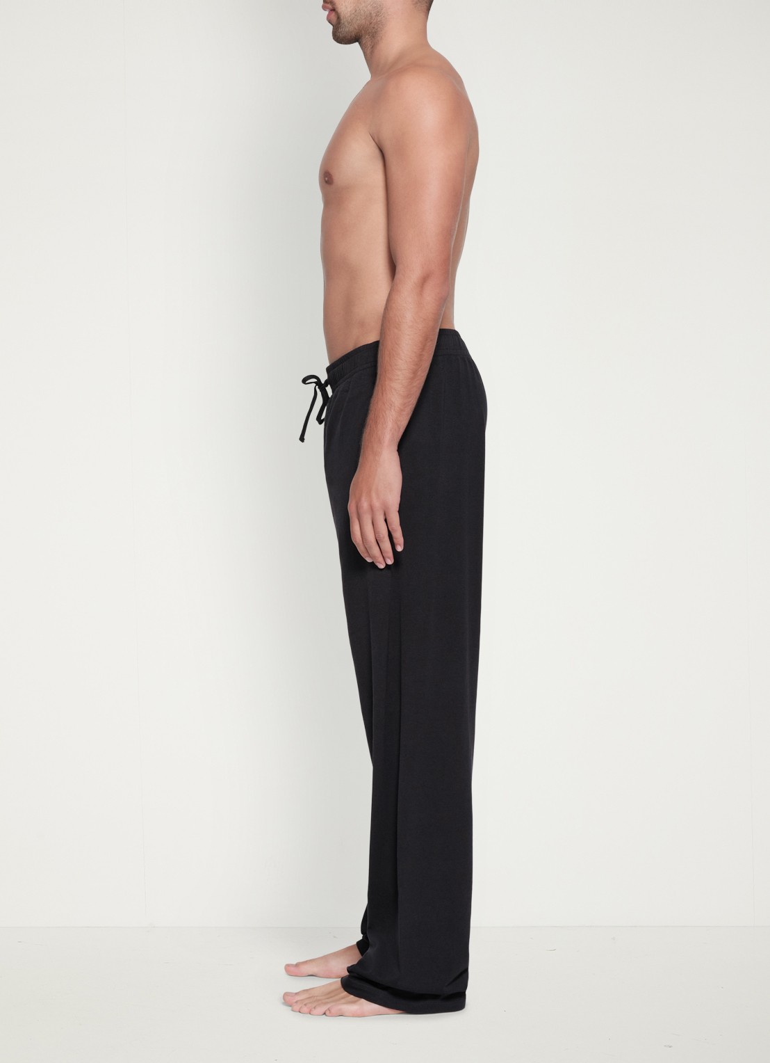 SKIMS Jersey Lounge straight fit loungebroek met steekzakken - detail 4 zwart