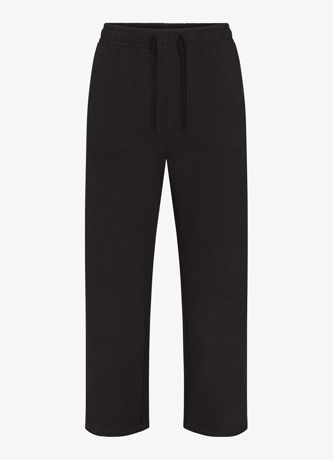 SKIMS Jersey Lounge straight fit loungebroek met steekzakken - voorkant 2 zwart