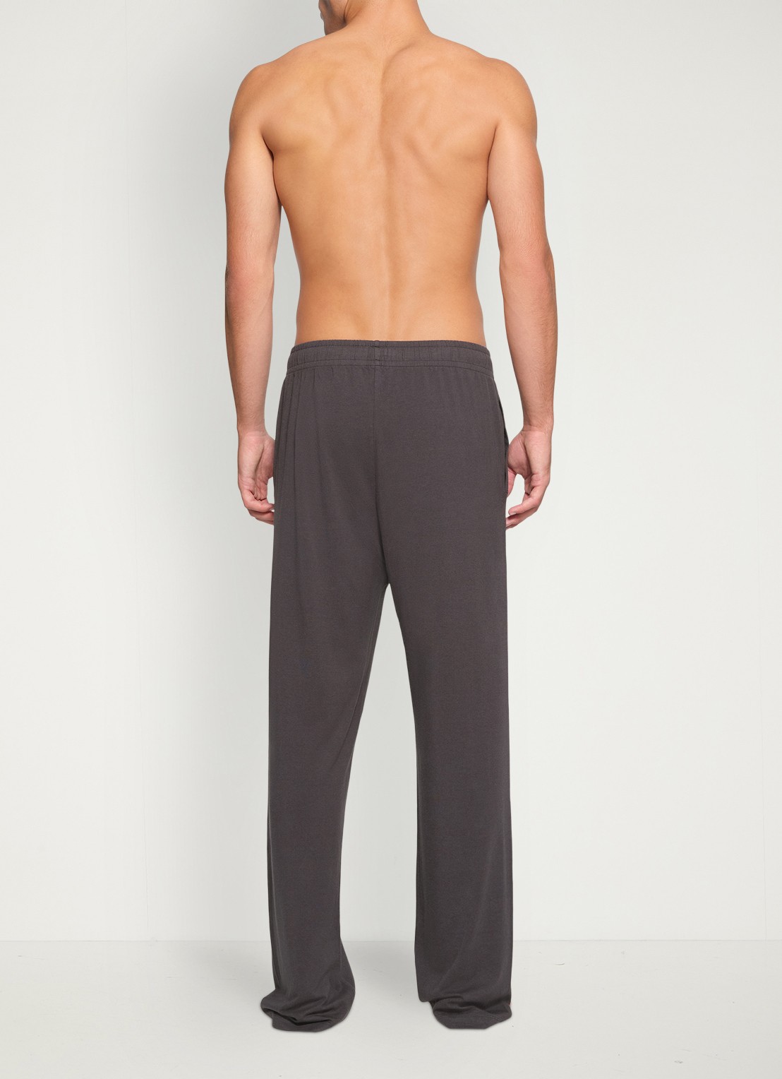 SKIMS Jersey Lounge straight fit loungebroek met steekzakken - achterkant 2 donkergrijs