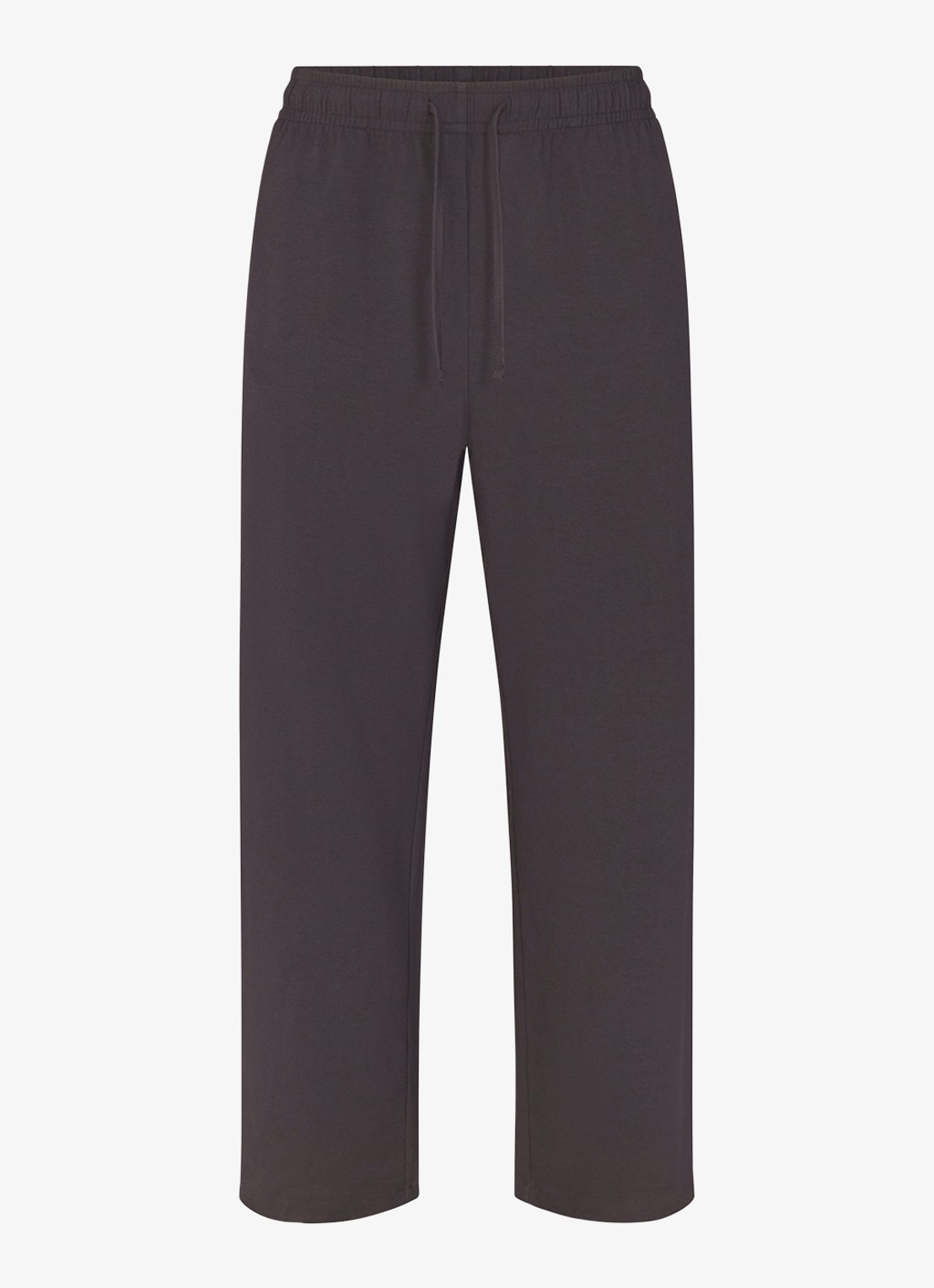 SKIMS Jersey Lounge straight fit loungebroek met steekzakken - voorkant donkergrijs