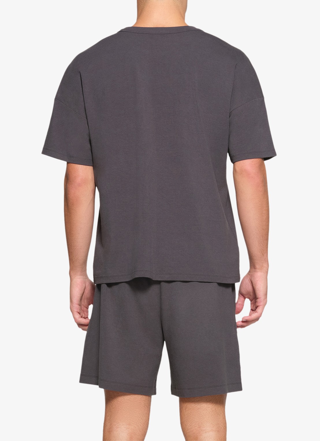 SKIMS Jersey Lounge T-shirt met ronde hals - achterkant 4 antraciet