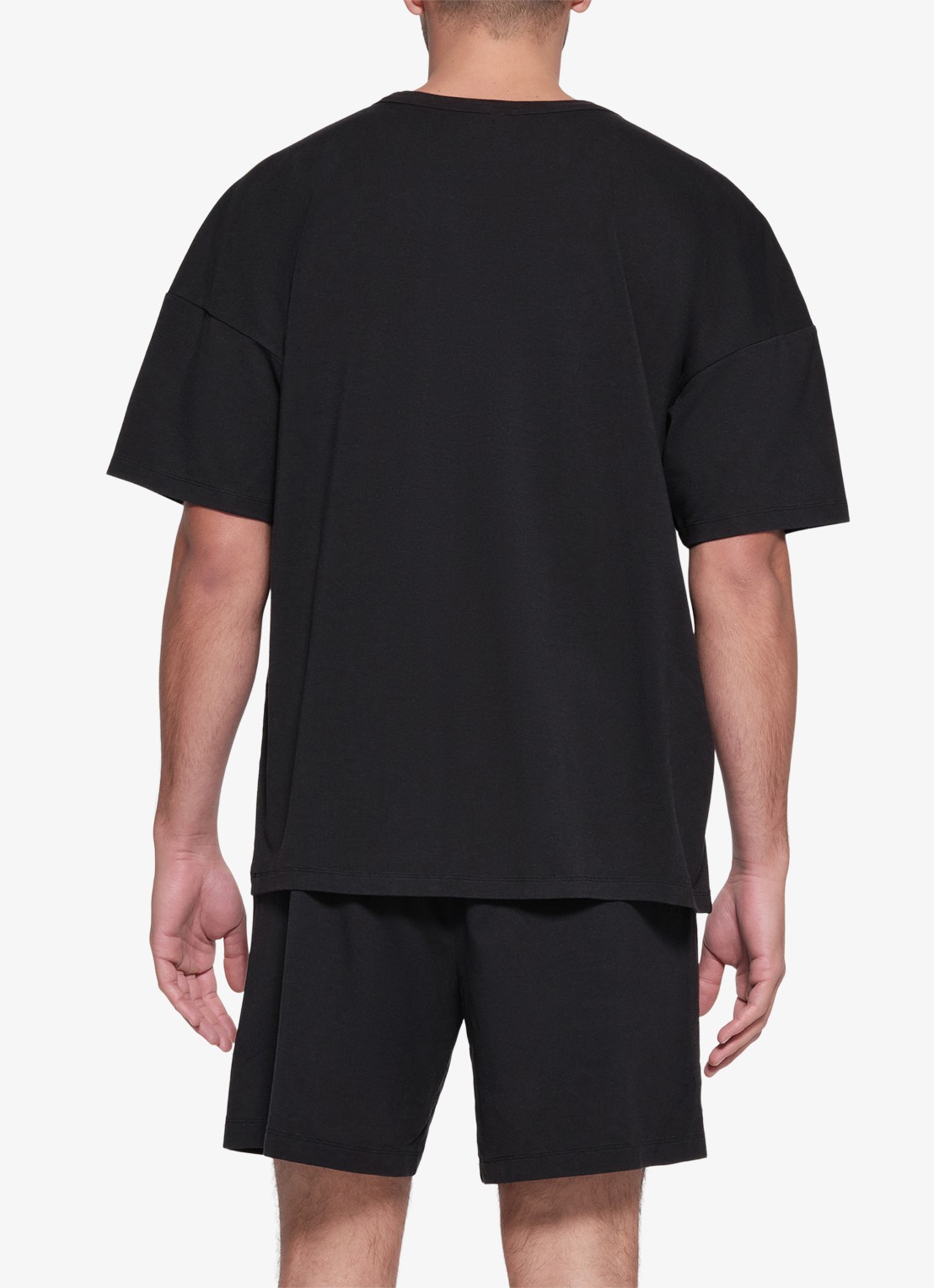 SKIMS Jersey Lounge T-shirt met ronde hals - achterkant 4 zwart