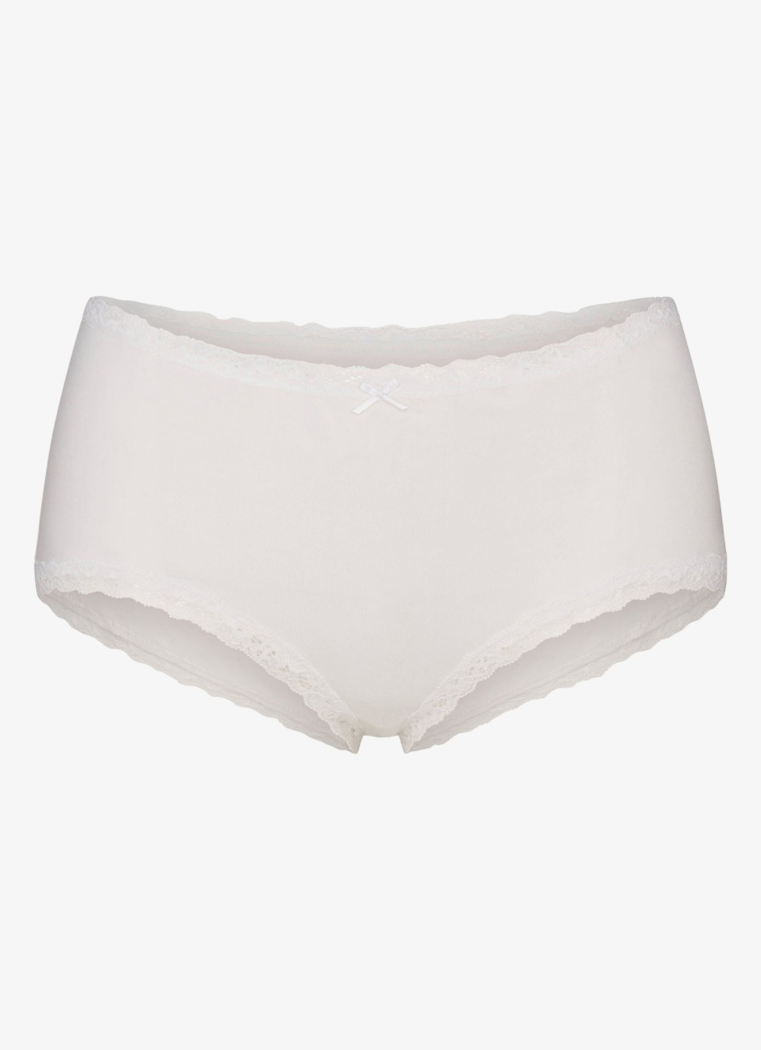 SKIMS Lightweight Cotton shorty met kant - voorkant 2 snow