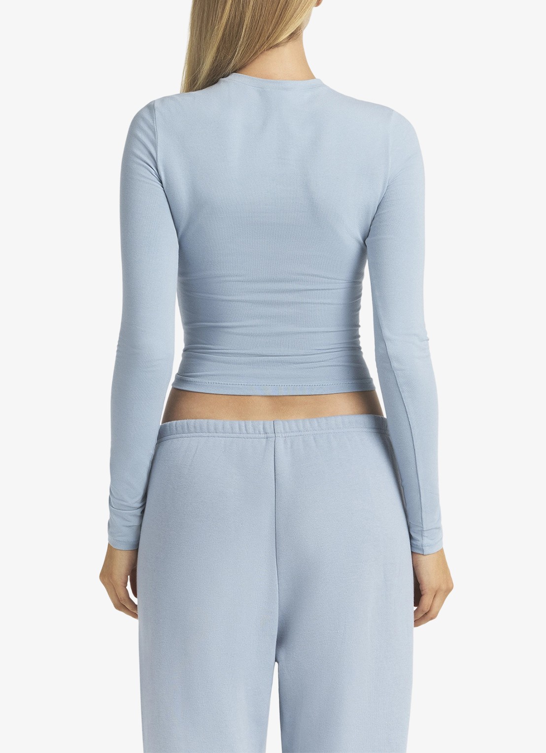 SKIMS Longsleeve met stretch - achterkant 4 lichtblauw