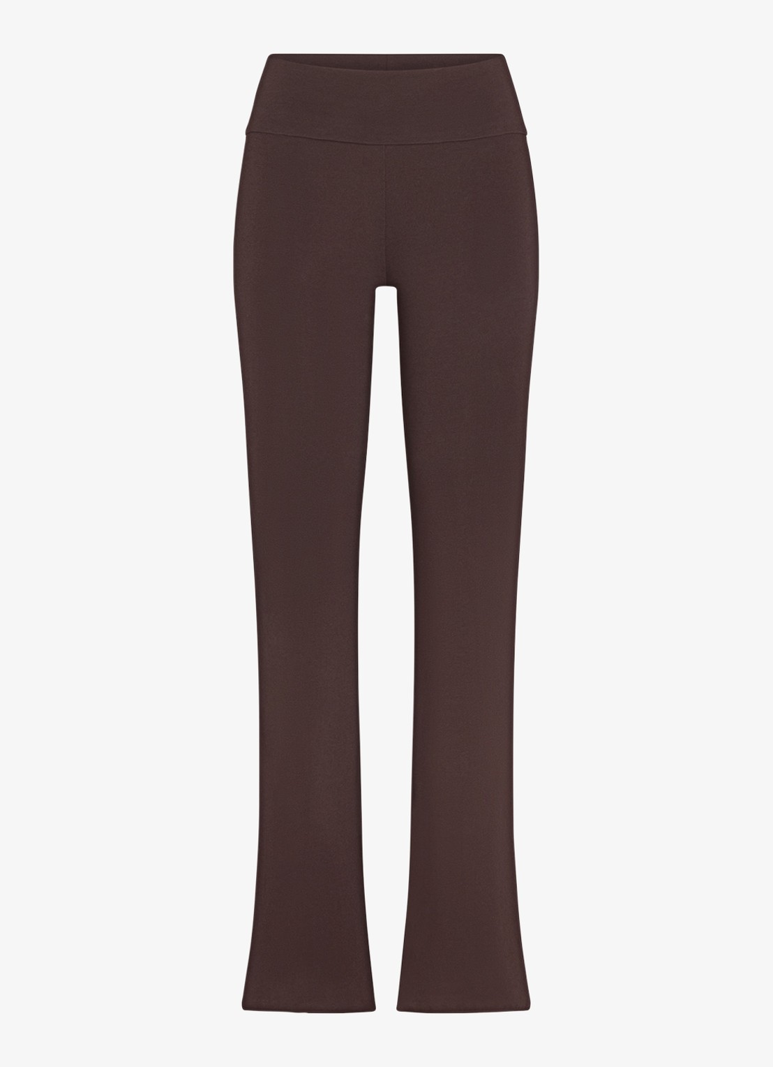 SKIMS Mid waist flared fit loungebroek met stretch - voorkant 4 bruin