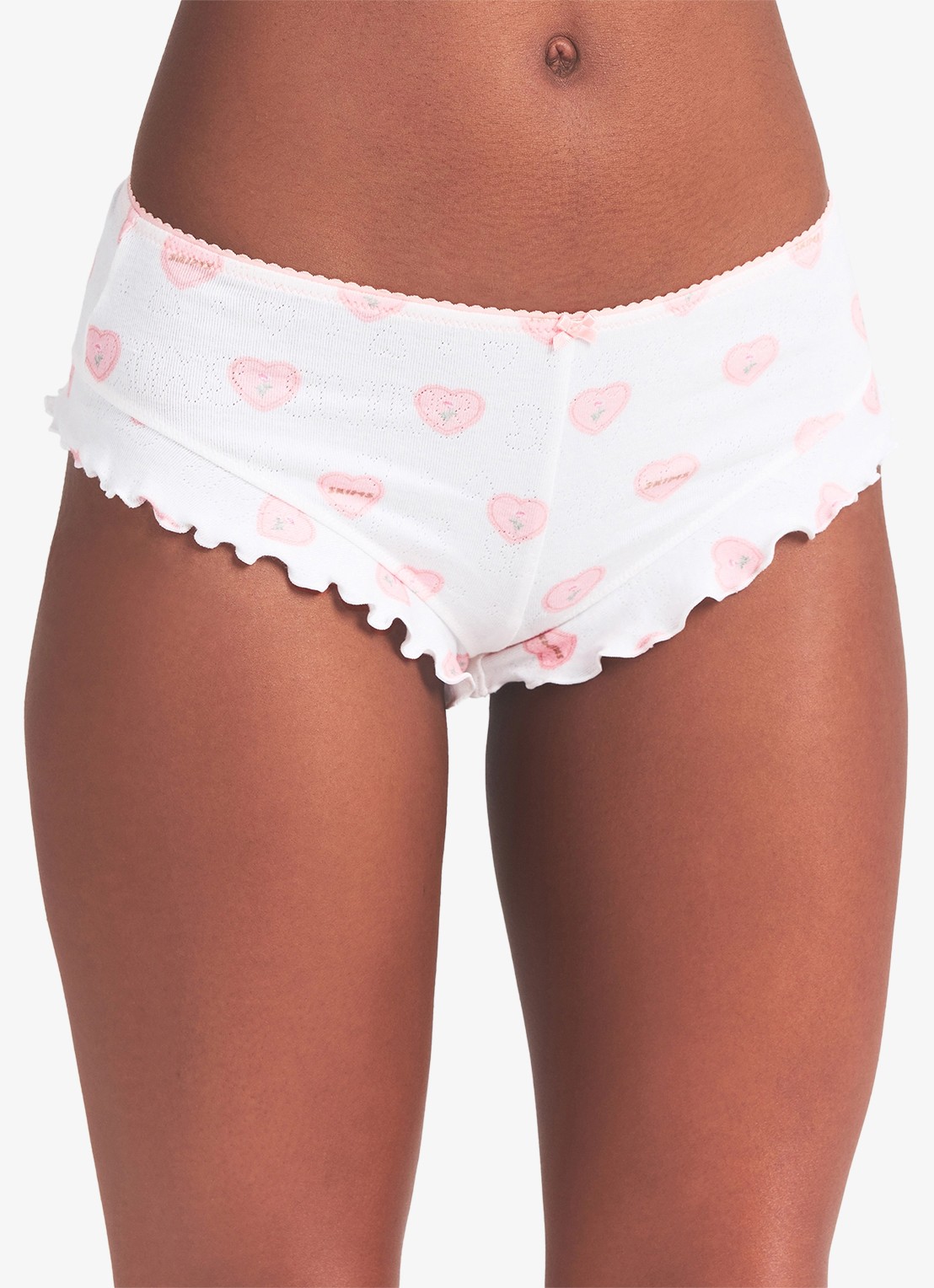 SKIMS Pointelle pyjamaset met print  - detail 2 snow lace hearts
