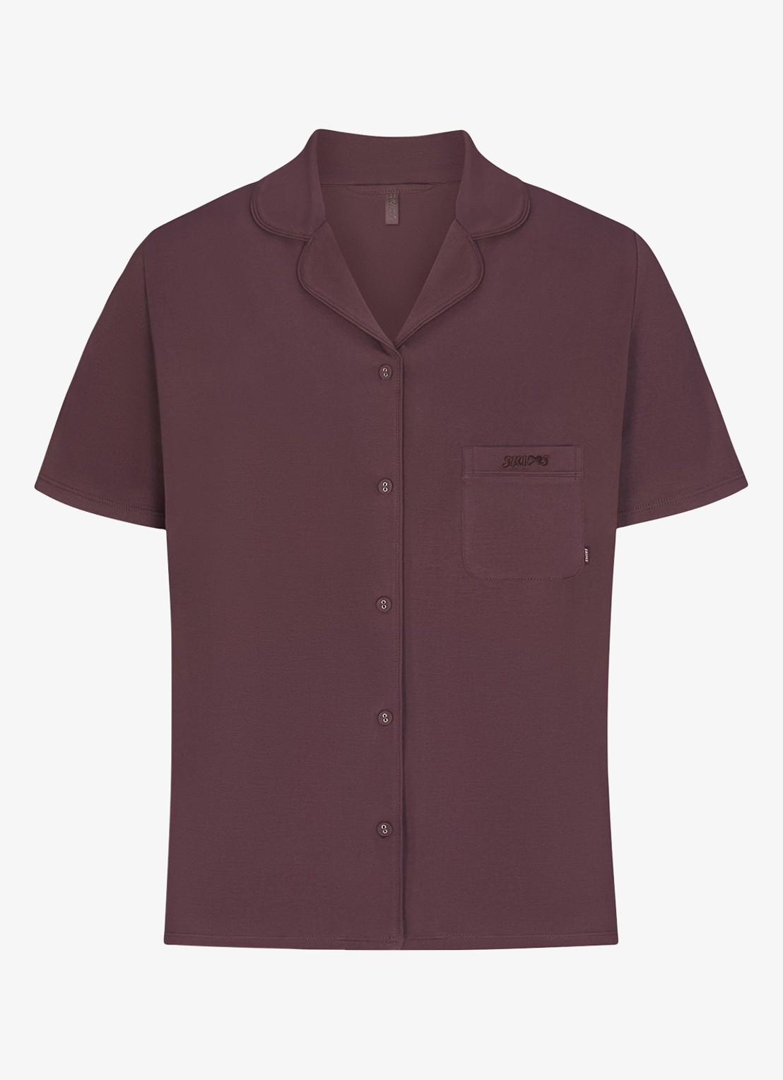 SKIMS Pyjamaset met logoborduring - detail 3 aubergine