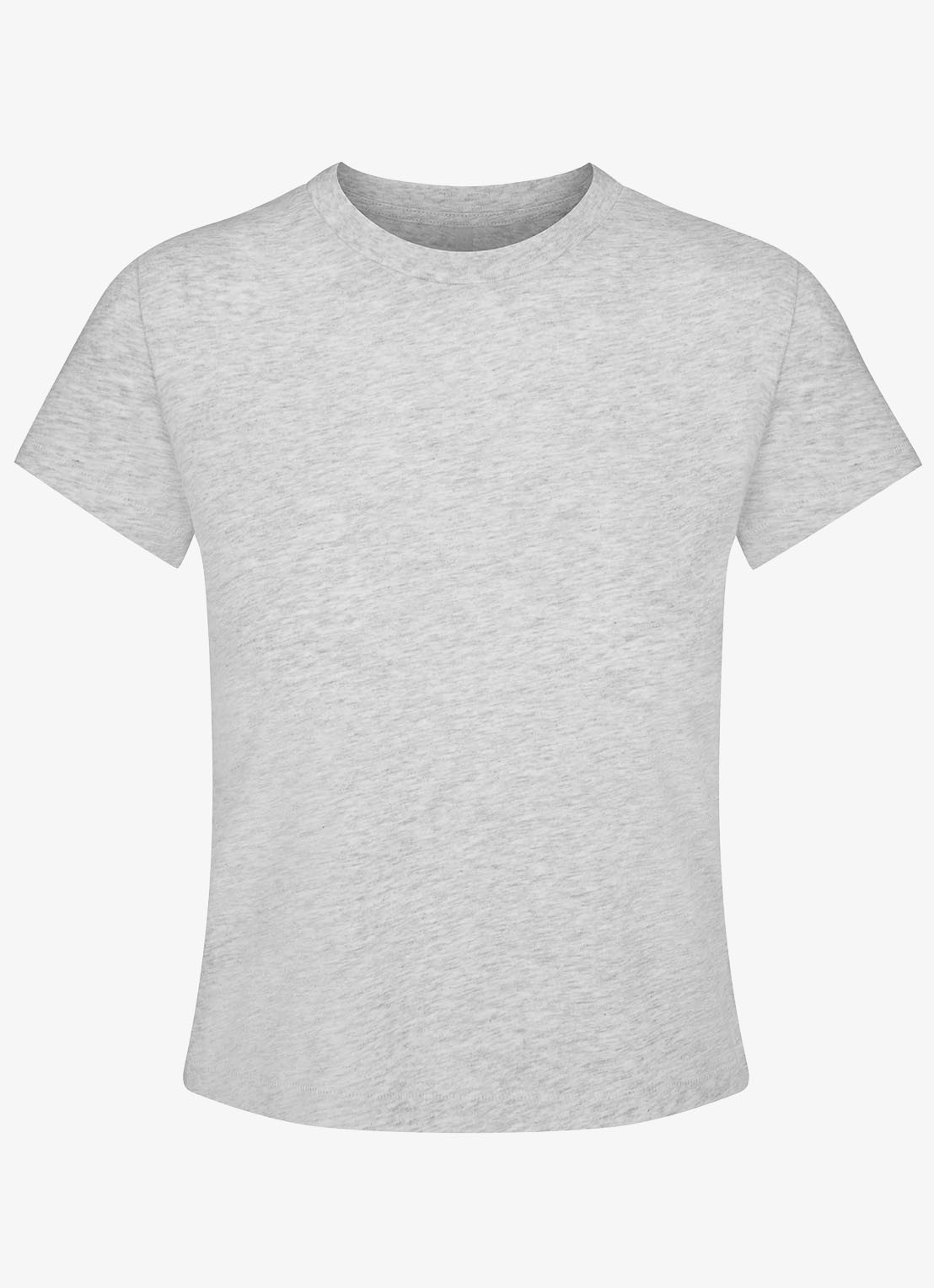 SKIMS Relaxed Tees T-shirt met ronde hals - voorkant 3 lichtgrijs