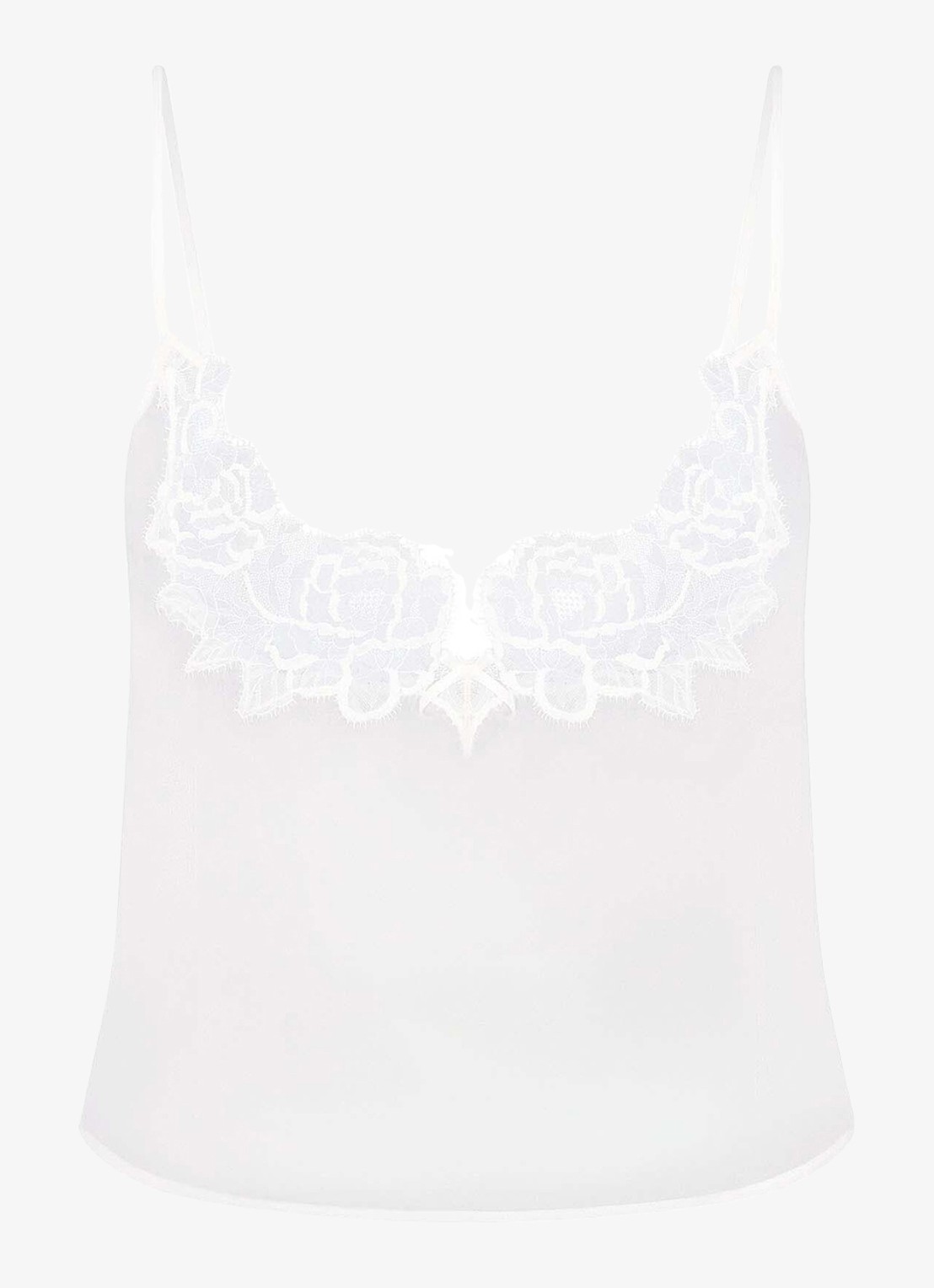 SKIMS Romance pyjamaset van zijde met details van kant - detail 6 ivoor