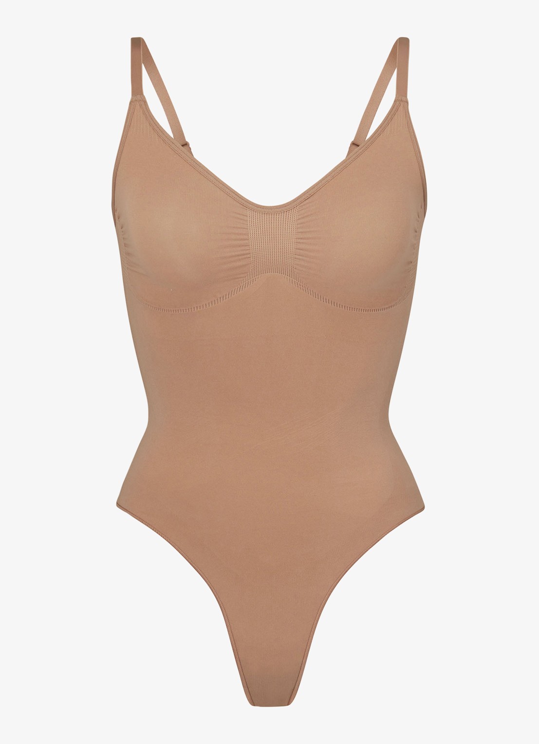 SKIMS Seamless Sculpt low back corrigerende body - voorkant 2 beige